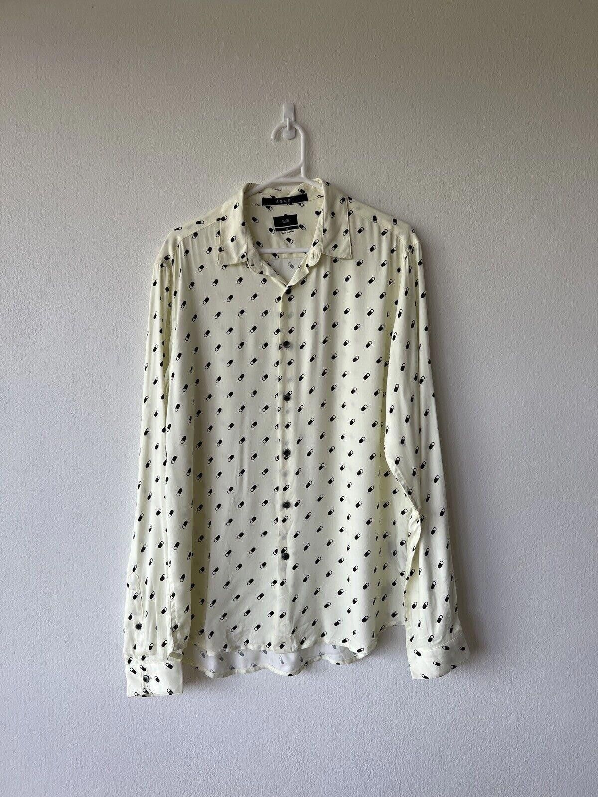 Ksubi new Ksubi mens top shirt medium m l long sleeve ivory pills Size US M / EU 48-50 / 2 - 1 Thumbnail