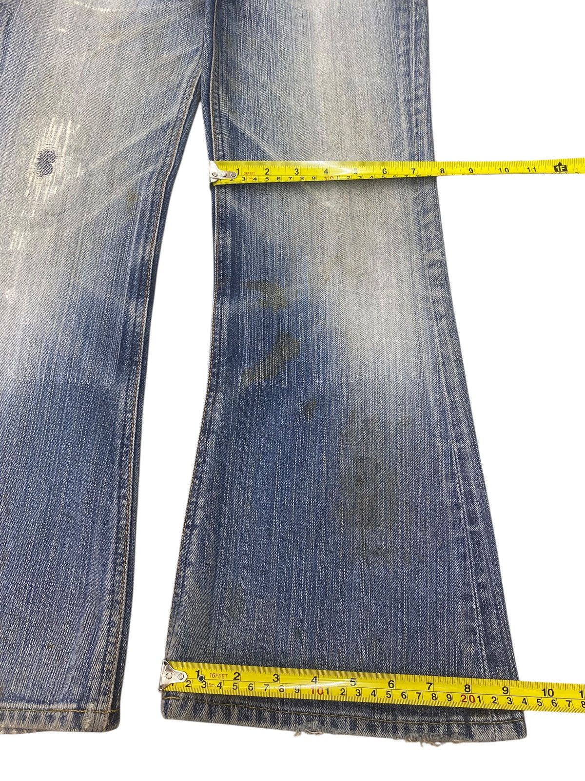 Lee Lee Riders Faded Wash Ripped Style Flare Jeans Size US 28 / EU 44 - 8 Thumbnail