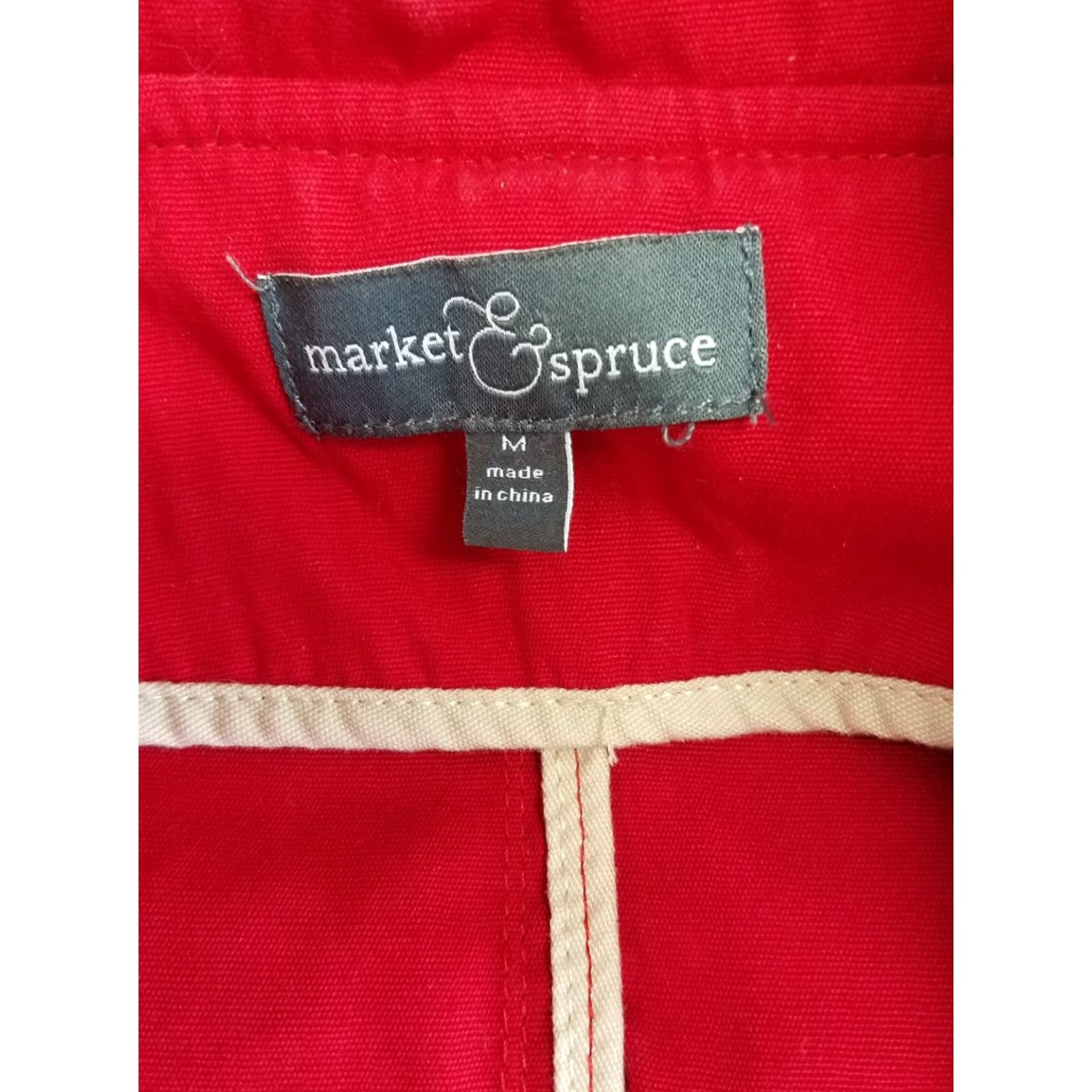 Market Market & Spruce Jacket Women M Red Cotton Snap Closure Vintage? No. Suva Cargo Jacket Medium Red Cotton Snap Closure Fashion Coat Size M / US 6-8 / IT 42-44 - 4 Thumbnail