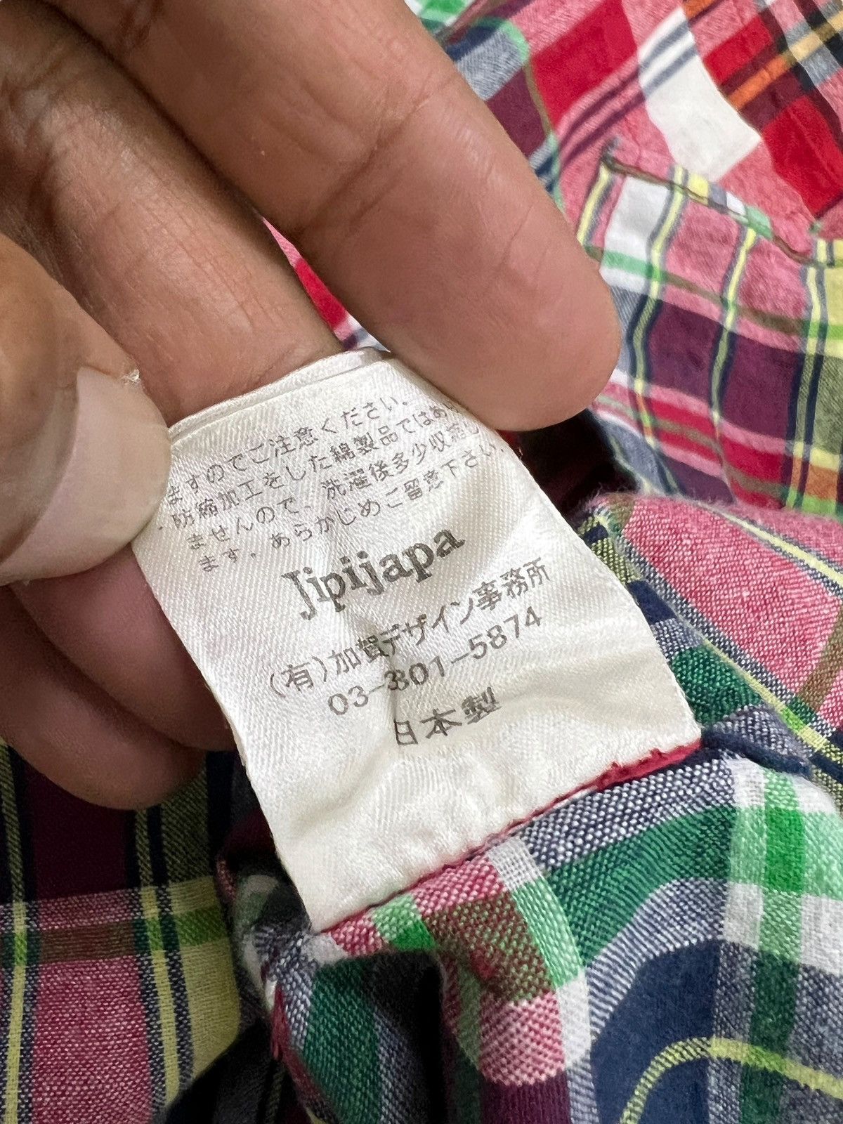 Japanese Brand Jipijapa 🇯🇵 Multipocket Plaid Button Up Shirt Size US M / EU 48-50 / 2 - 11 Thumbnail