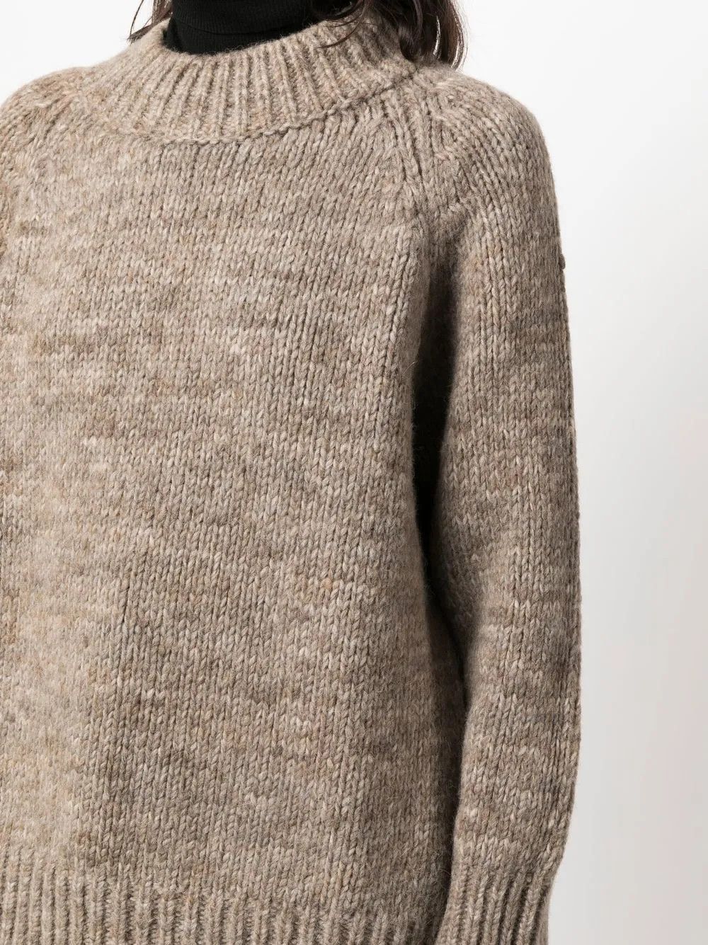 Maison Margiela o1y0625 Mock Neck Sweater in Brown Size XS / US 0-2 / IT 36-38 - 3 Thumbnail