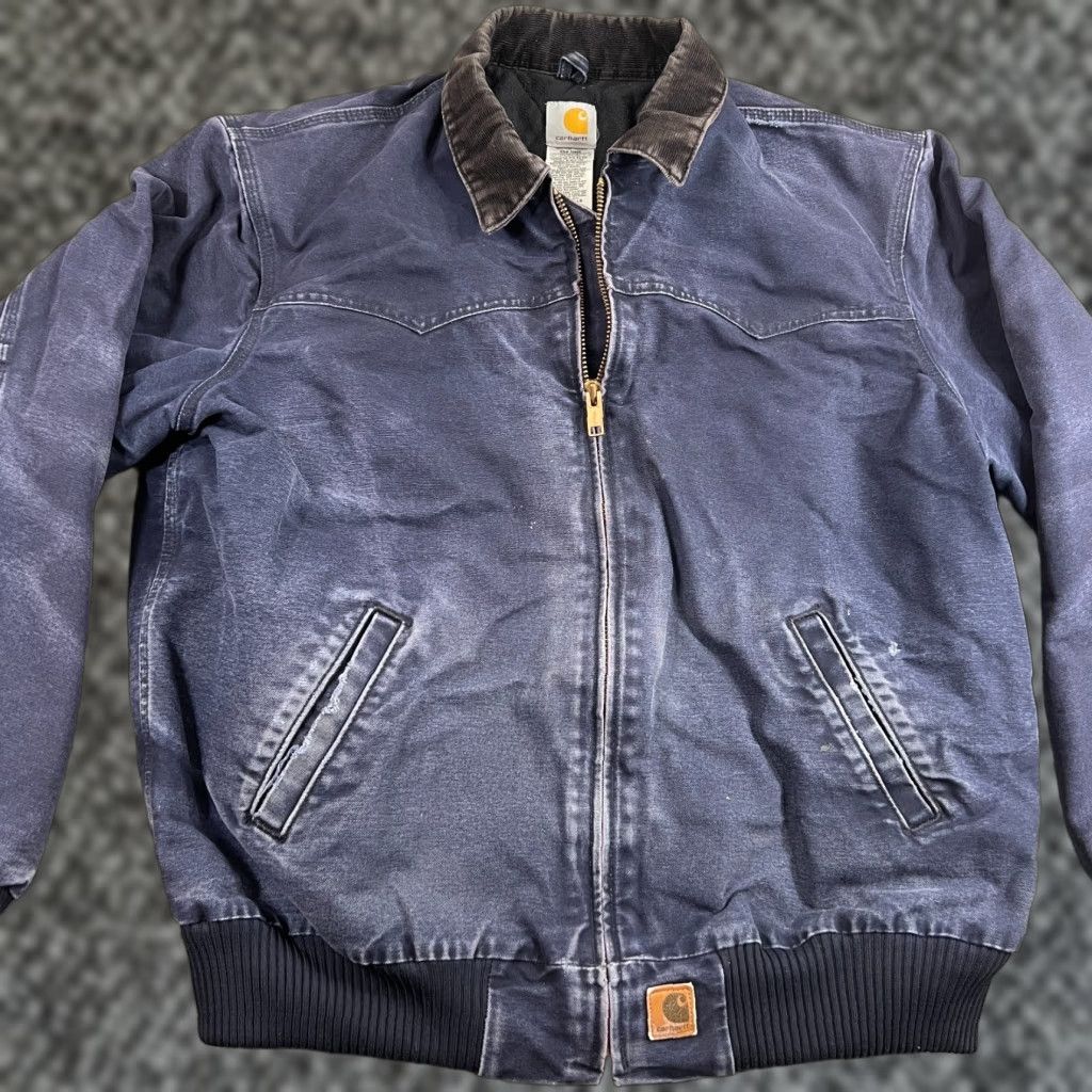 Carhartt VTG Carhartt J14 MDT Santa Fe Jacket Men's Navy Quilted Workwear Coat 2XL Size US XXL / EU 58 / 5 - 1 Thumbnail