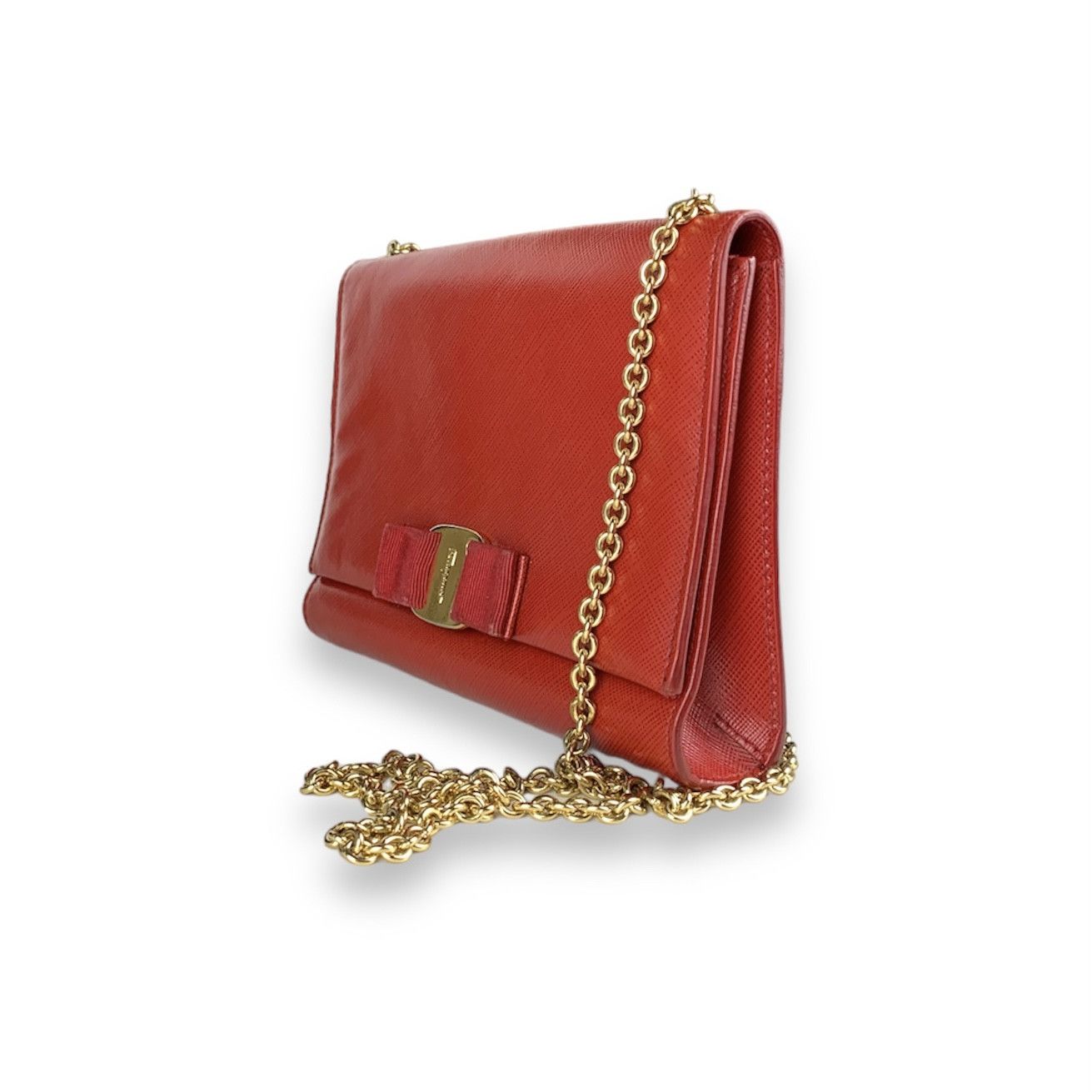 Salvatore Ferragamo Salvatore Ferragamo - red leather clutch Size ONE SIZE - 4 Thumbnail
