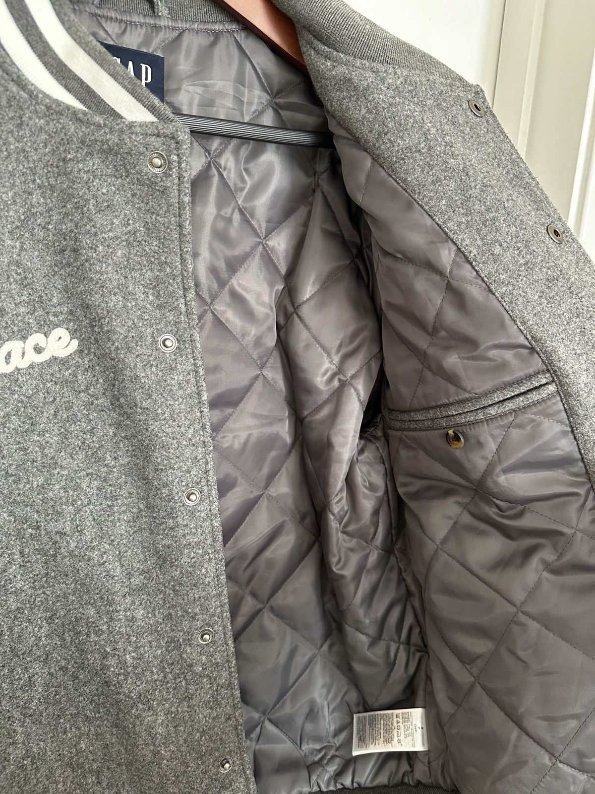 Gap × Palace Palace x Gap Varsity Jacket Grey Size US S / EU 44-46 / 1 - 6 Thumbnail