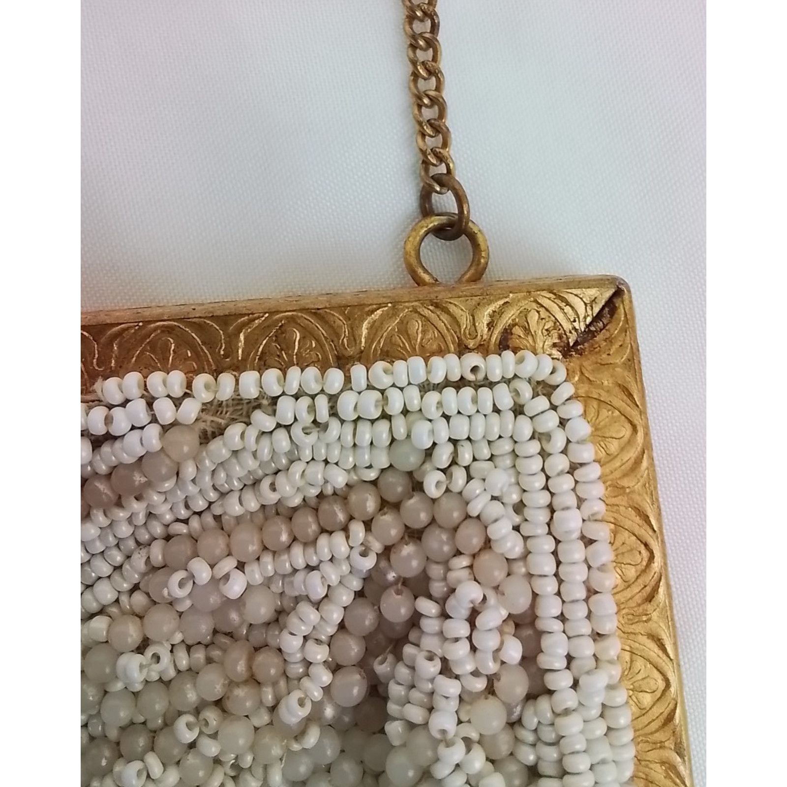 Longchamp Longchamps Beaded Purse/Handbag White and Gold Antique 1920s Size ONE SIZE - 8 Thumbnail