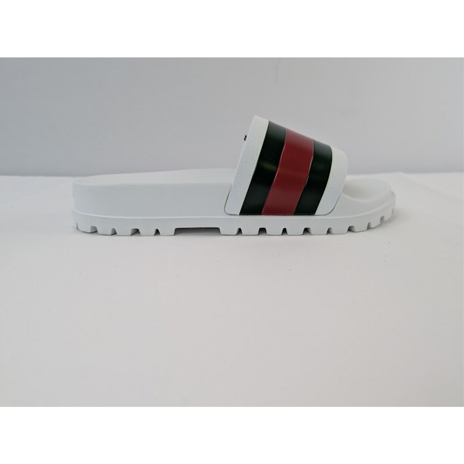 Gucci o1rshd1 13 Gucci-13.5 US / Web Slide Sandal in Great White Size US 14 / EU 47 - 4 Thumbnail