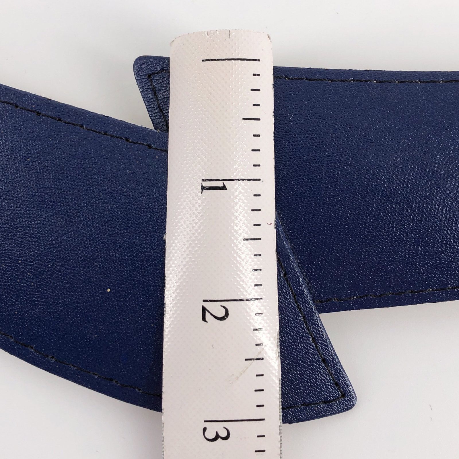 Vintage 80s asymmetrical navy blue belt 1980s vintage Size ONE SIZE - 6 Thumbnail