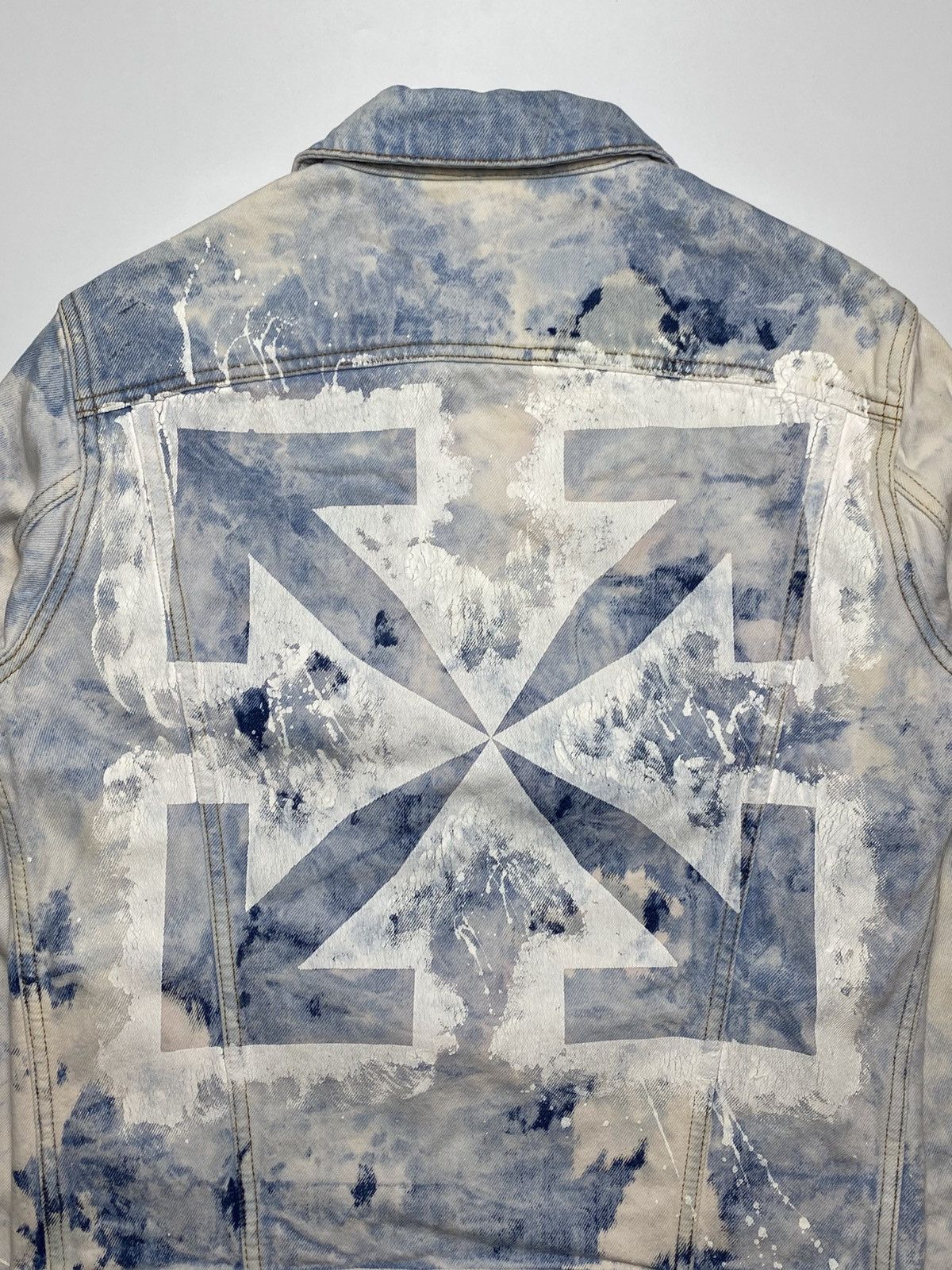 Off-White Off White - Extreme Bleached Arrows Denim Jacket Size US M / EU 48-50 / 2 - 2 Thumbnail