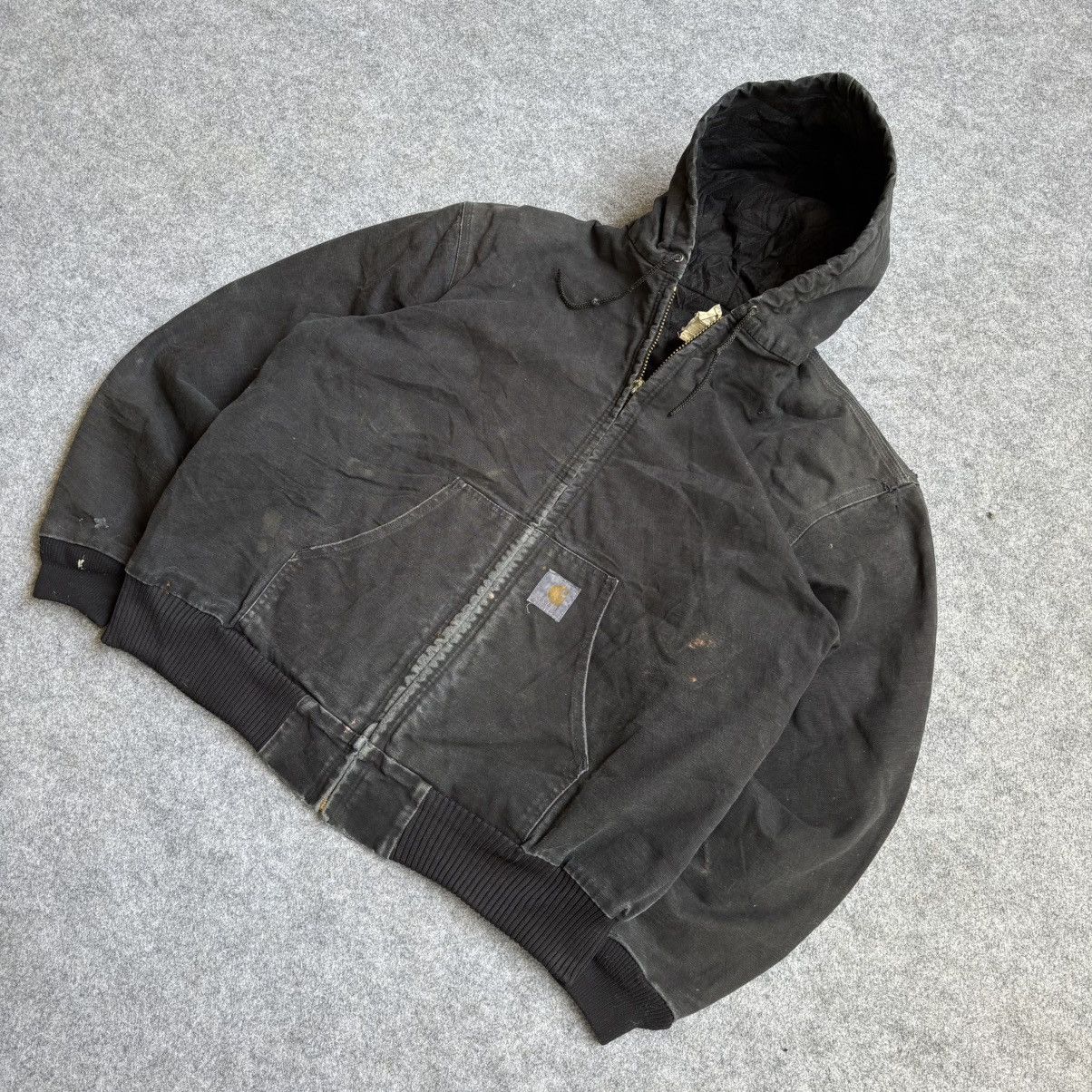 Carhartt × Vintage Vintage Carhartt Faded Black Active Jacket J04 BLK Size US M / EU 48-50 / 2 - 3 Thumbnail