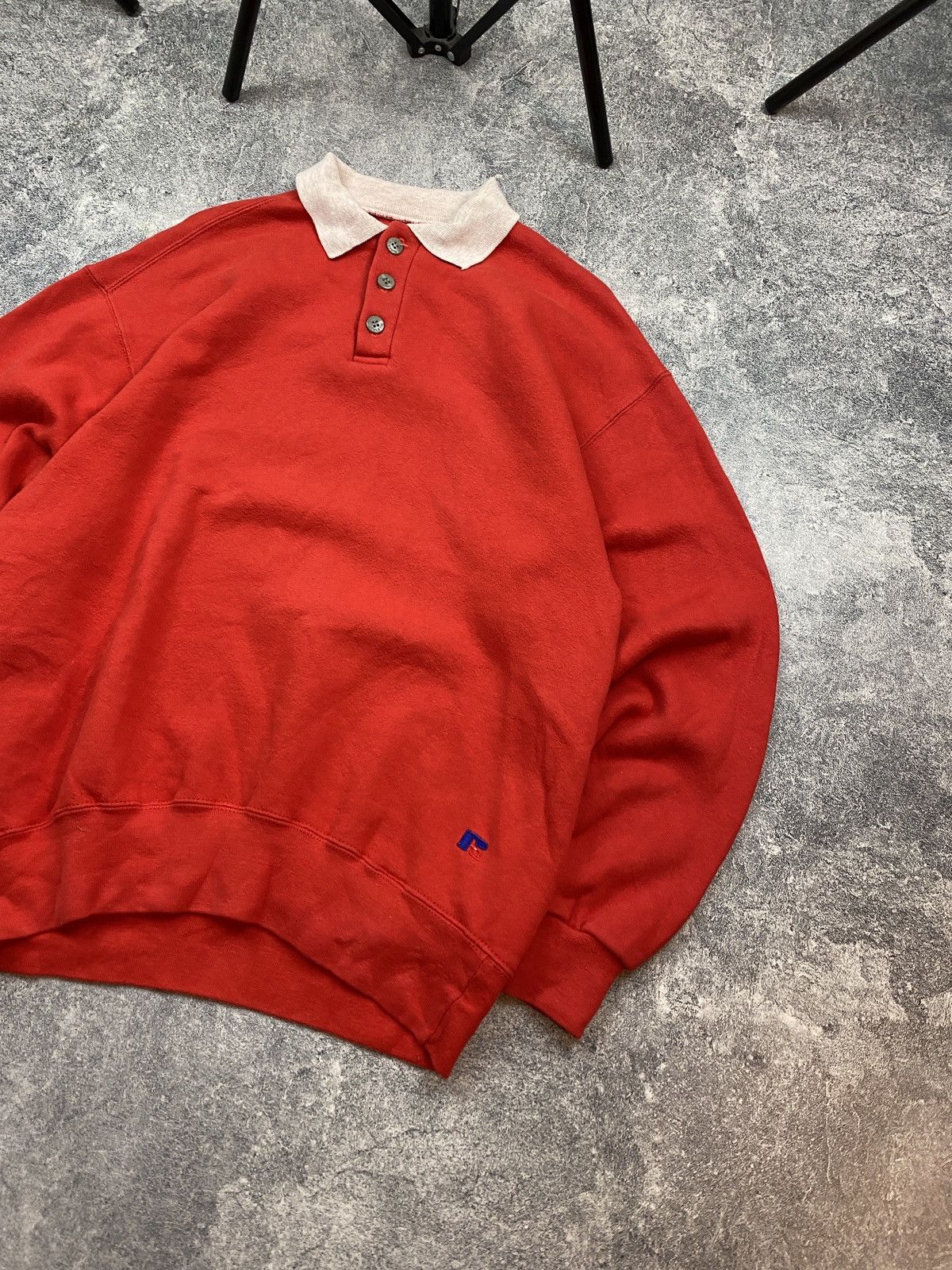 Russell Athletic × Vintage Russell Athletic Red Sweater Weight Rugby Polo Size M Size US M / EU 48-50 / 2 - 3 Thumbnail