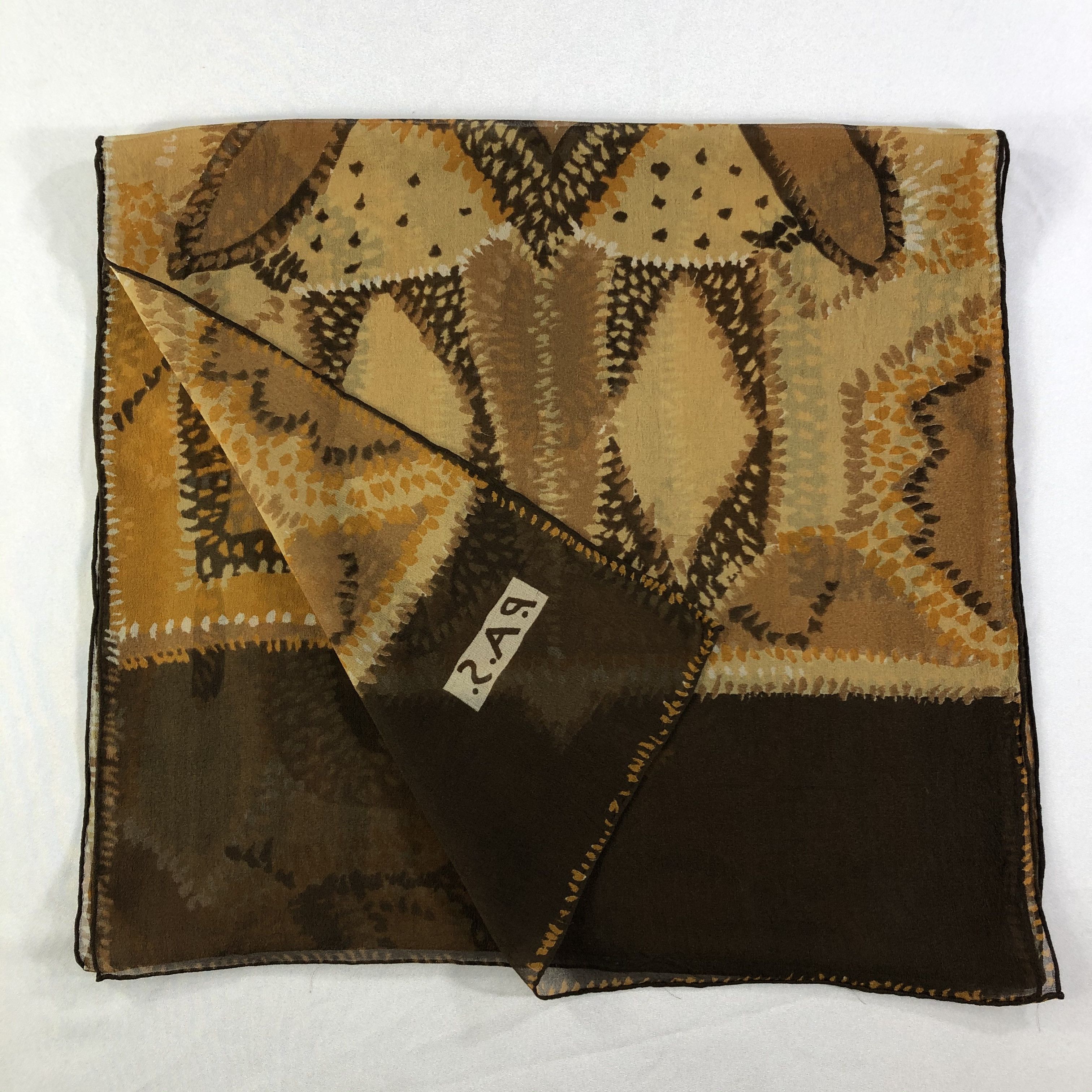 Vintage Vintage P.A.S. Silk Scarf Size ONE SIZE - 4 Thumbnail