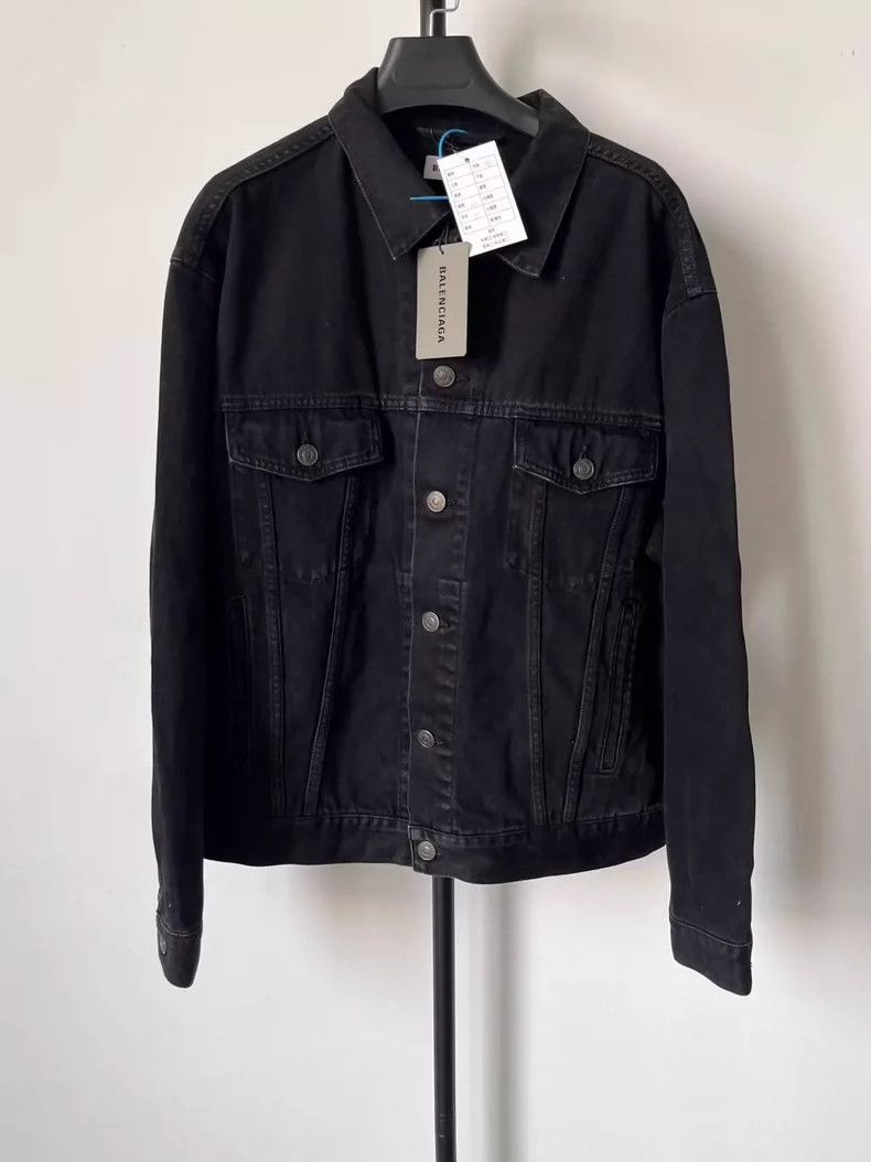Balenciaga Balenciaga size 36 Long sleeve lapel denim jacket with Log Size S / US 4 / IT 40 - 2 Thumbnail