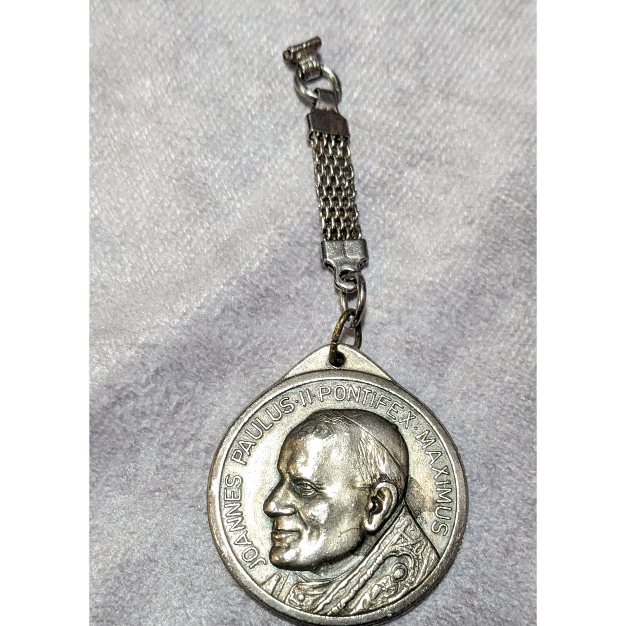 Other Vintage Pope John Paul II Silver Tone Keychain Size ONE SIZE - 3 Thumbnail