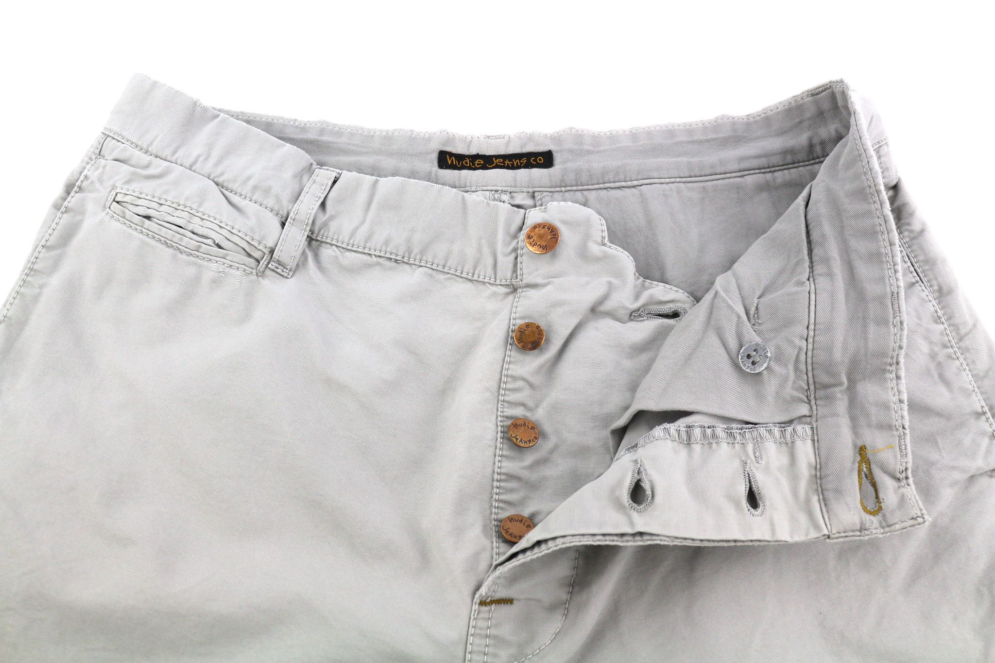 Nudie Jeans KHAKI REGULAR W32/L34 Organic Moon Dust Chino 82569 Size US 32 / EU 48 - 4 Thumbnail