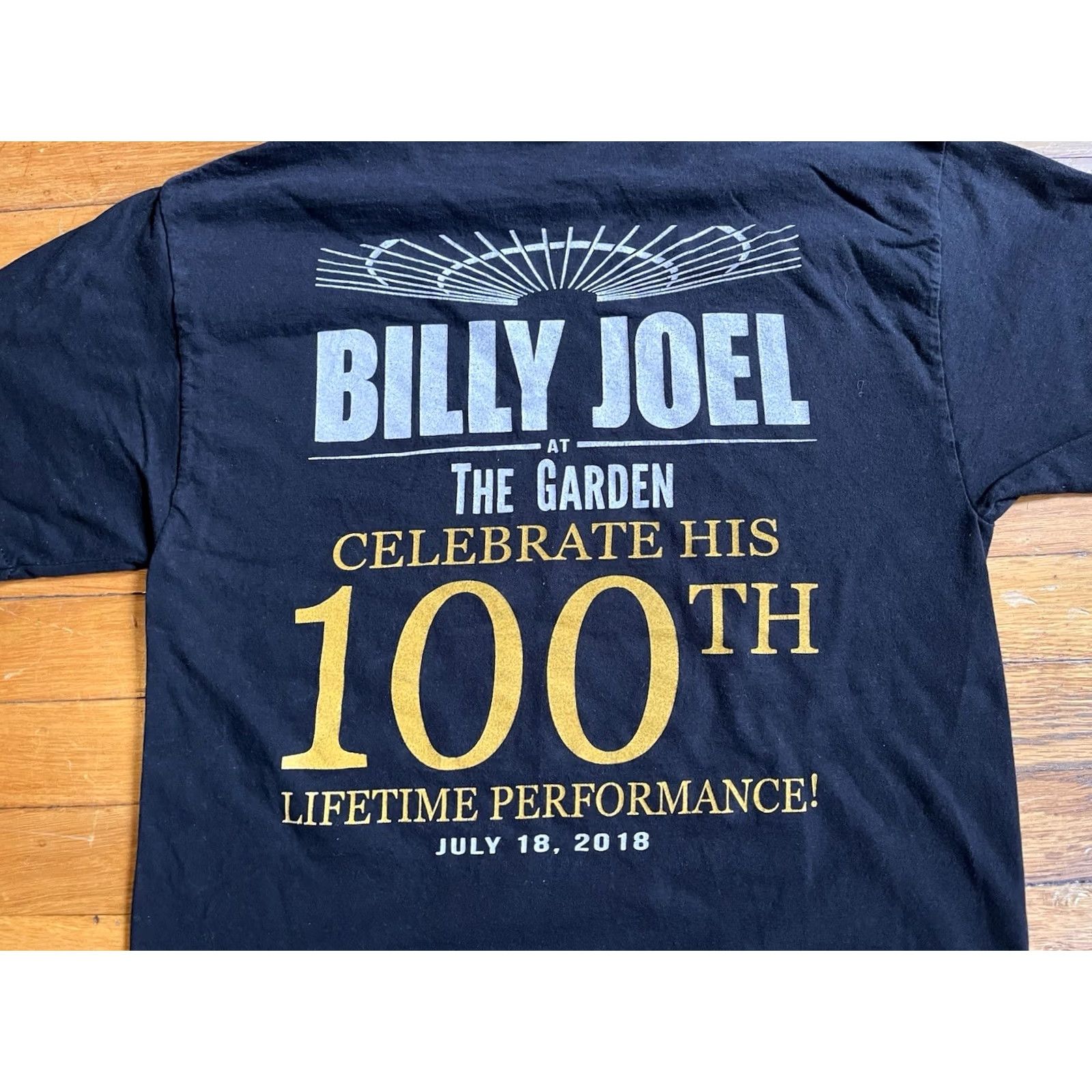 Jerzees Billy Joel Madison Square Garden 100th Performance Shirt M Black Cotton Jersey Size US M / EU 48-50 / 2 - 7 Thumbnail