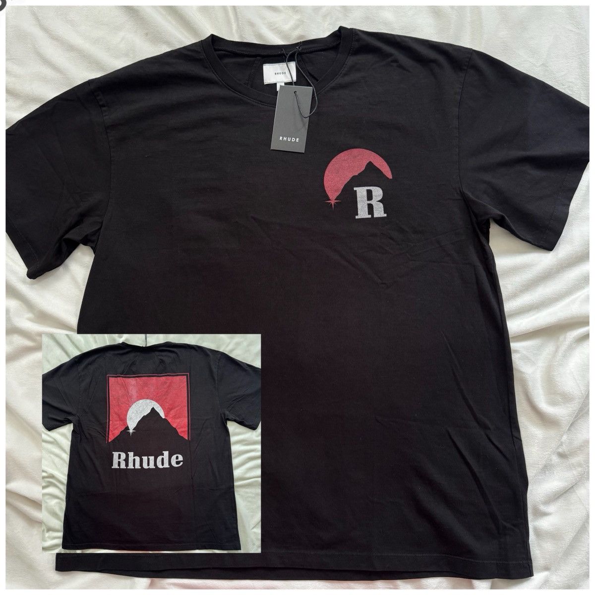 【RHUDE】関税送料込 ムーンライトロゴ コットン Tシャツ Rhude RHUDE Moonlight T-Shirt | Grailed