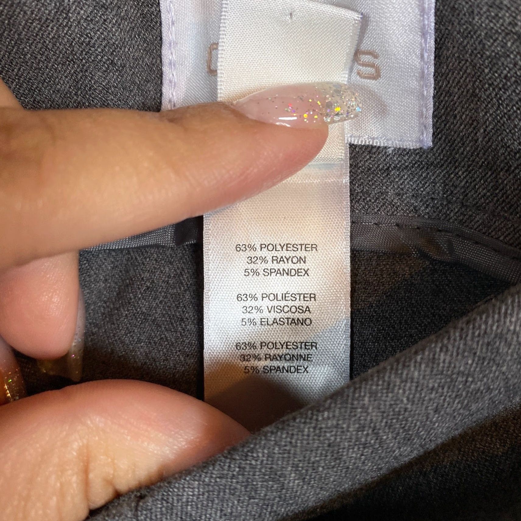 Vintage Chicos Women's Pants Gray Pull On Side Zip Straight Leg Rayon Blend Stretch 0 (S) Size 30" / US 8 / IT 44 - 6 Thumbnail