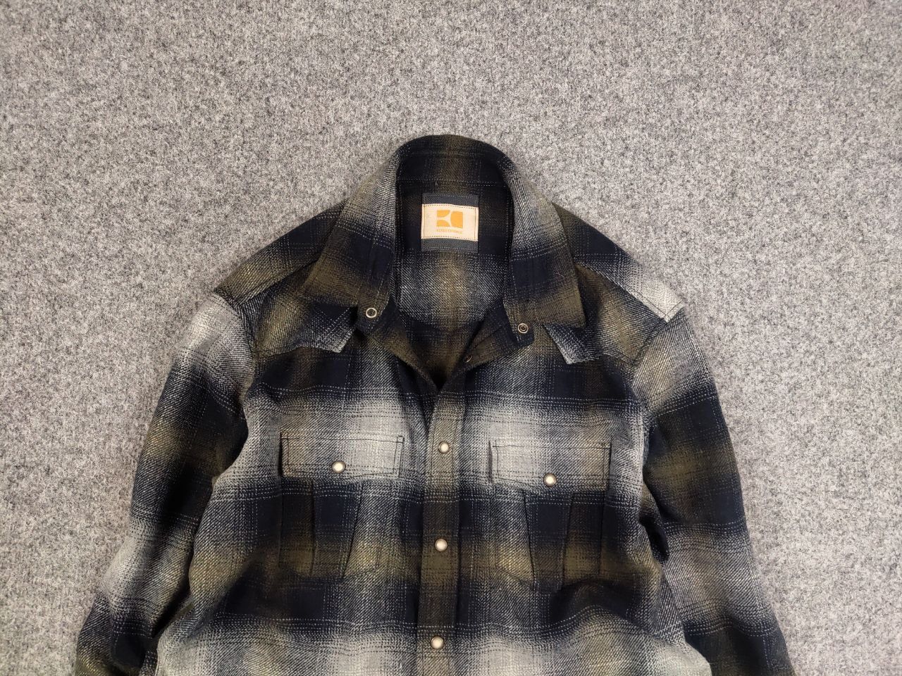 Hugo Boss Boss Orange Overshirt Flannel Checkered Wool Blend Shirt Size US XL / EU 56 / 4 - 8 Thumbnail