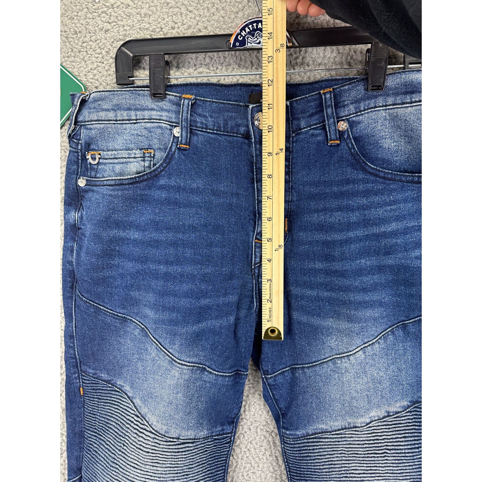 True Religion True Religion Rocco Relaxed Skinny Moto Jeans Mens 34 X 32 Size US 34 / EU 50 - 3 Thumbnail