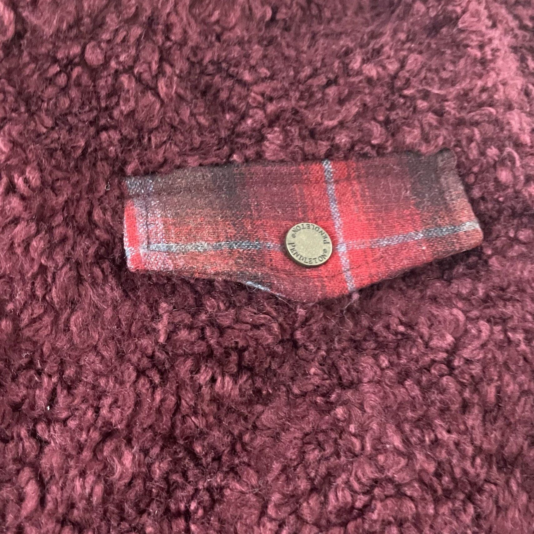 Pendleton Pendleton Jacket Women Large Fleece Full Zip Maroon Red Full Zip Fleece Jacket Women Large Pendleton Red Maroon Womens Jacket Size L / US 10 / IT 46 - 3 Thumbnail