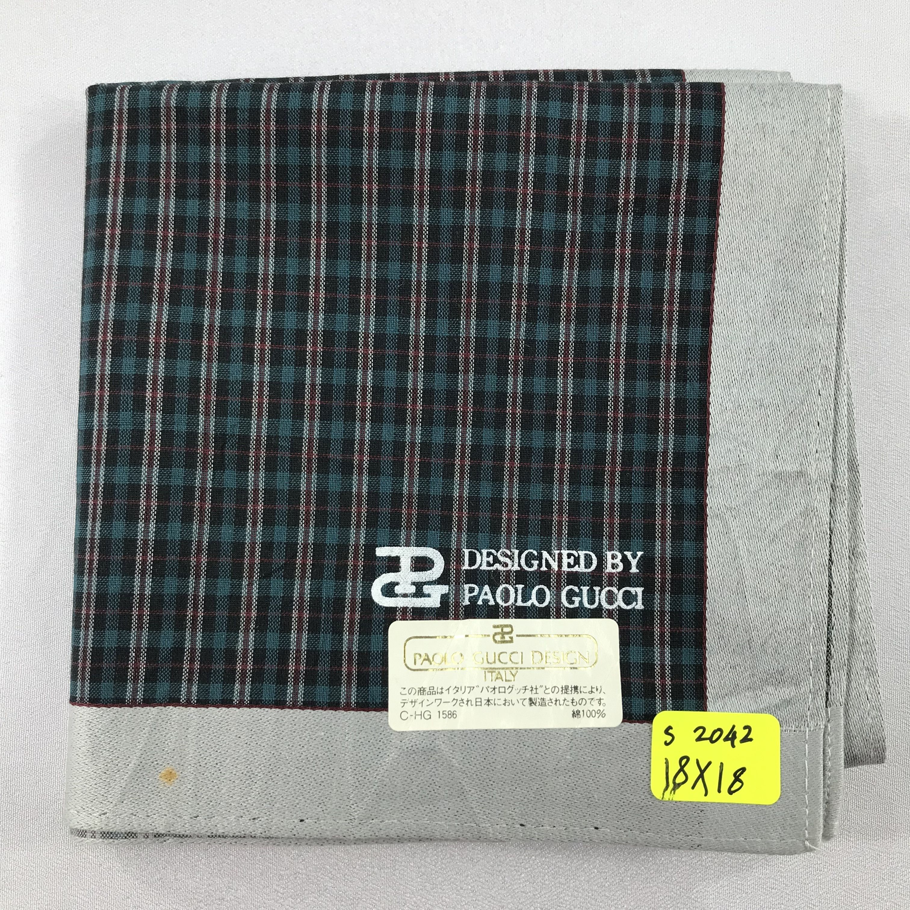 Paolo Gucci × Vintage Paolo Gucci Bandana / Handkerchief / Neckerchief - S2042 Size ONE SIZE - 5 Thumbnail