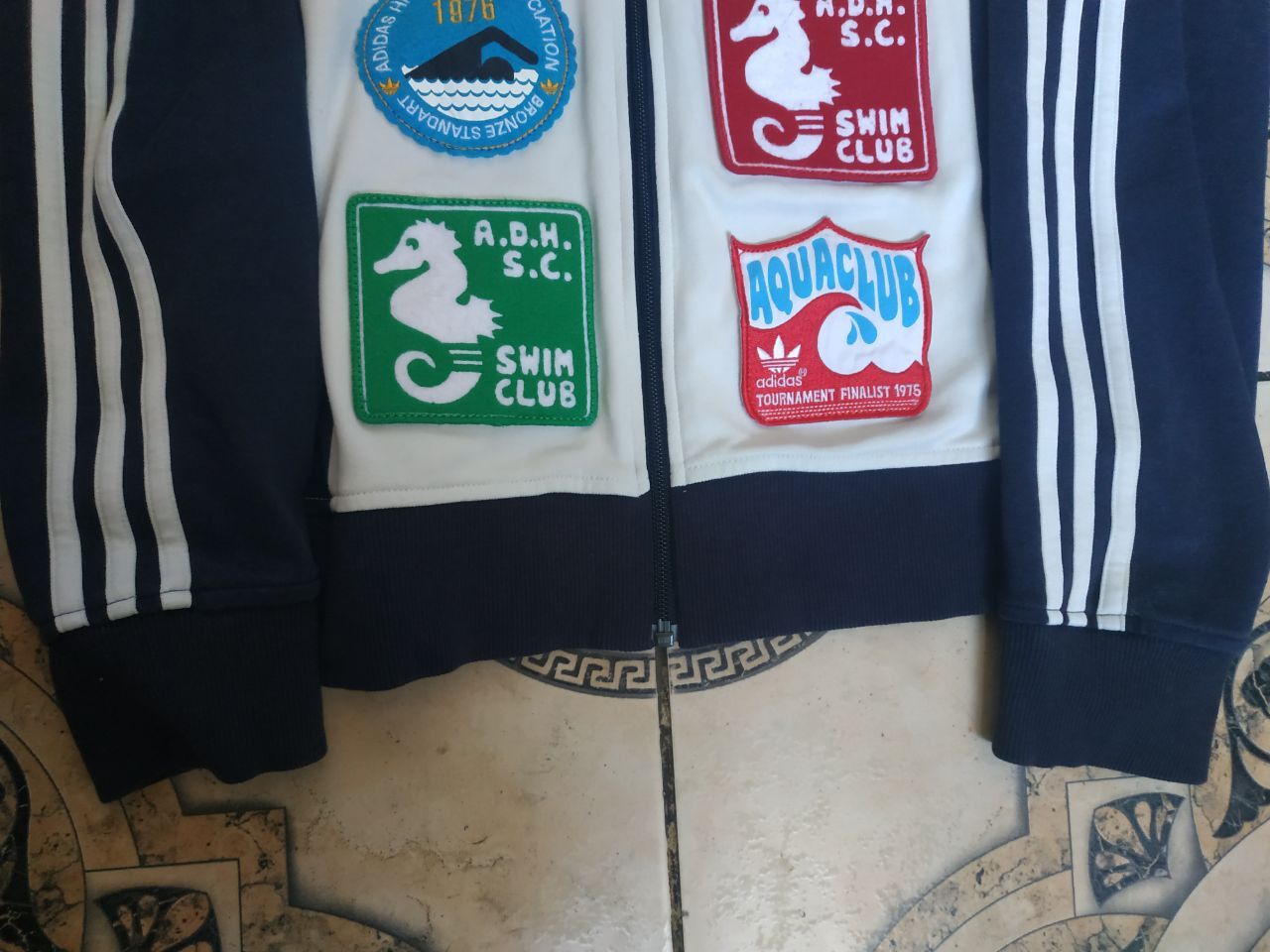 Adidas Vintage 1970s Adidas Track Jacket Rare Swim Club Retro Size US S / EU 44-46 / 1 - 4 Thumbnail