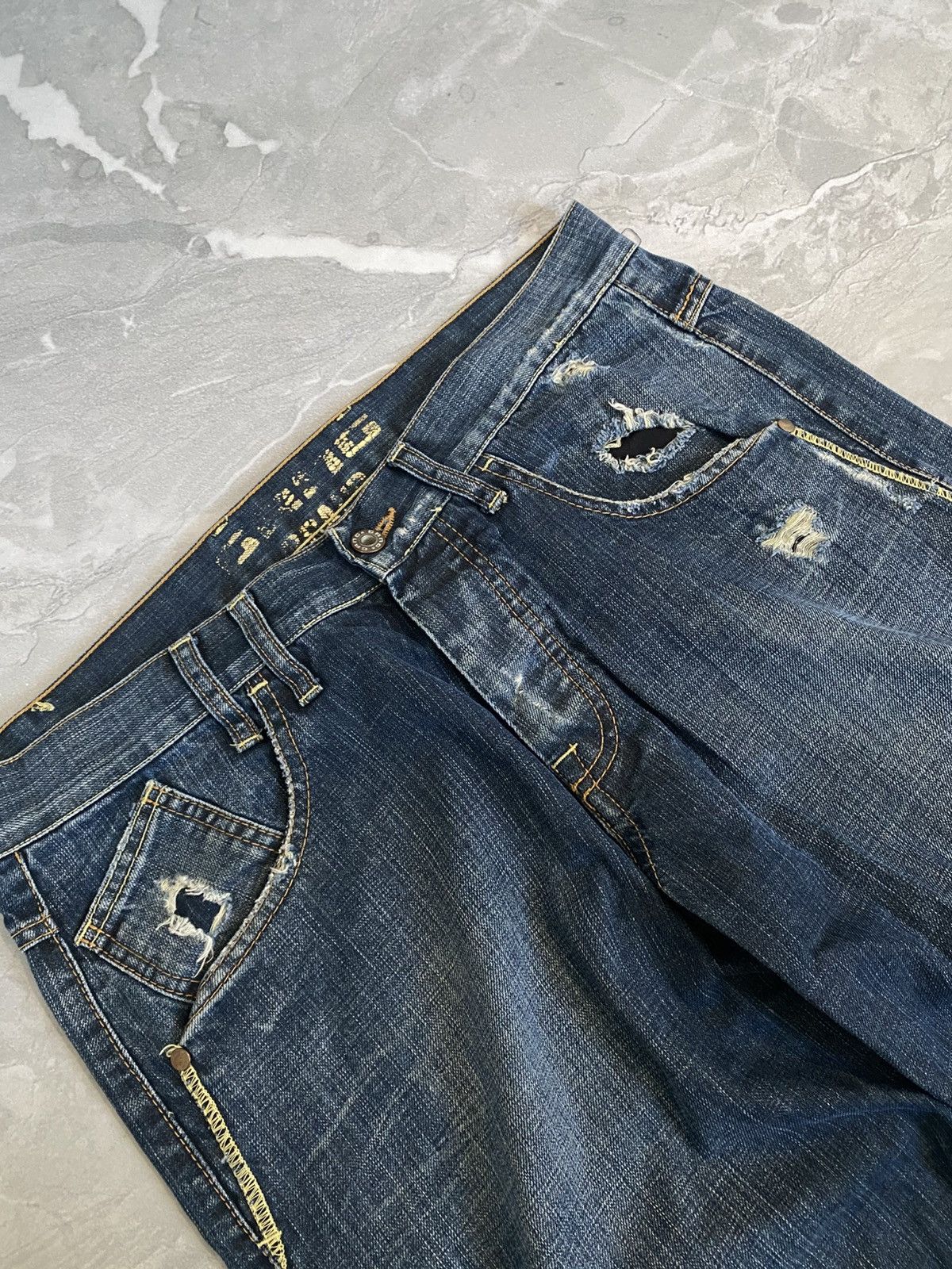 Vintage RARE Archive Faded Destroyed / Number Nine Style / Y2K 90s Size US 32 / EU 48 - 2 Thumbnail