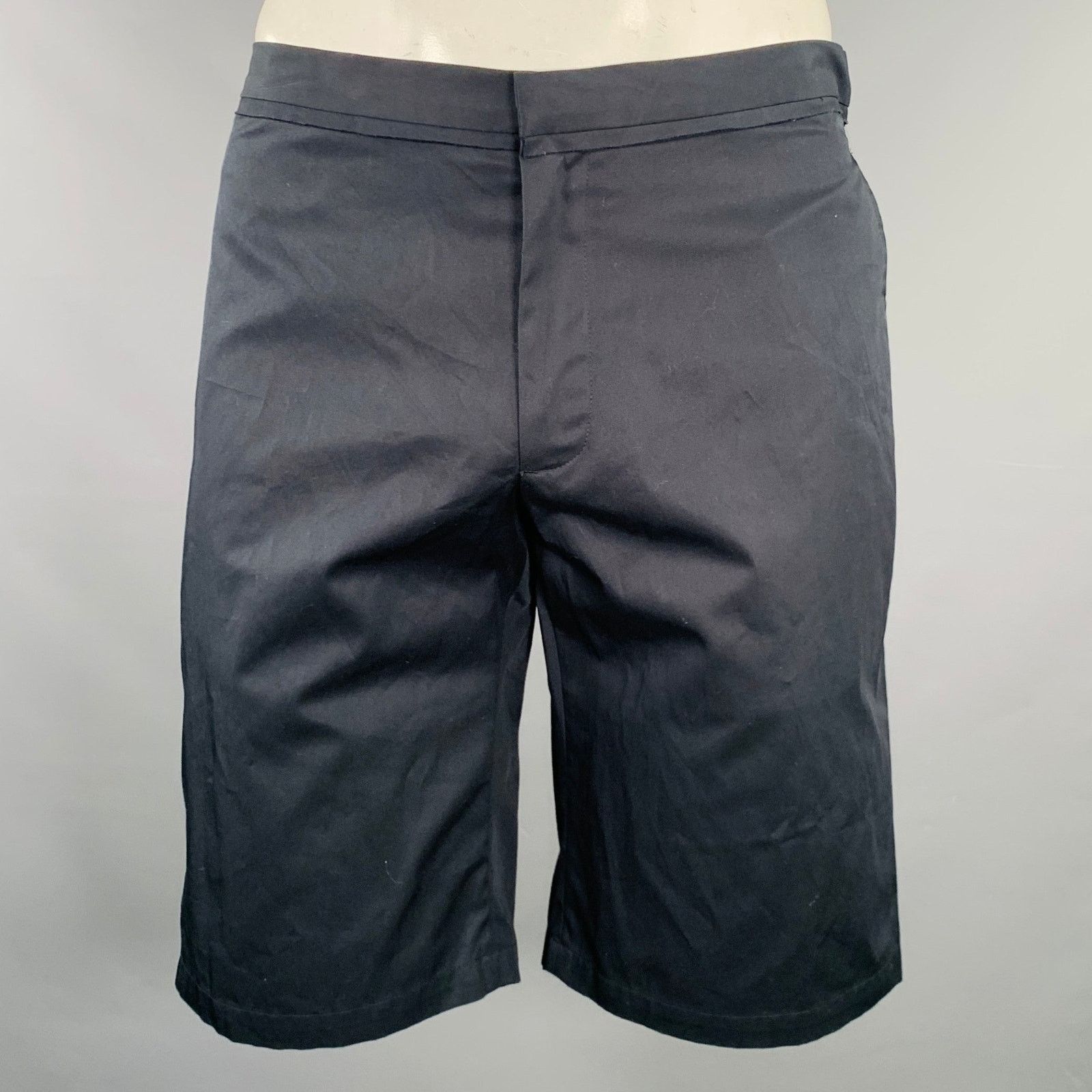Lanvin LANVIN Size 36 Navy Cotton Flat Front Shorts Size US 36 / EU 52 - 1 Thumbnail