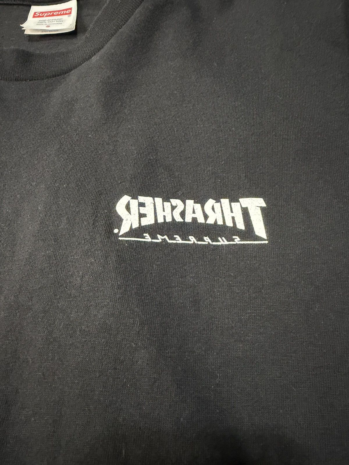 Supreme × Thrasher Supreme x Thrasher Cross Tee Black Size Small Excellent Cons Size US S / EU 44-46 / 1 - 5 Thumbnail