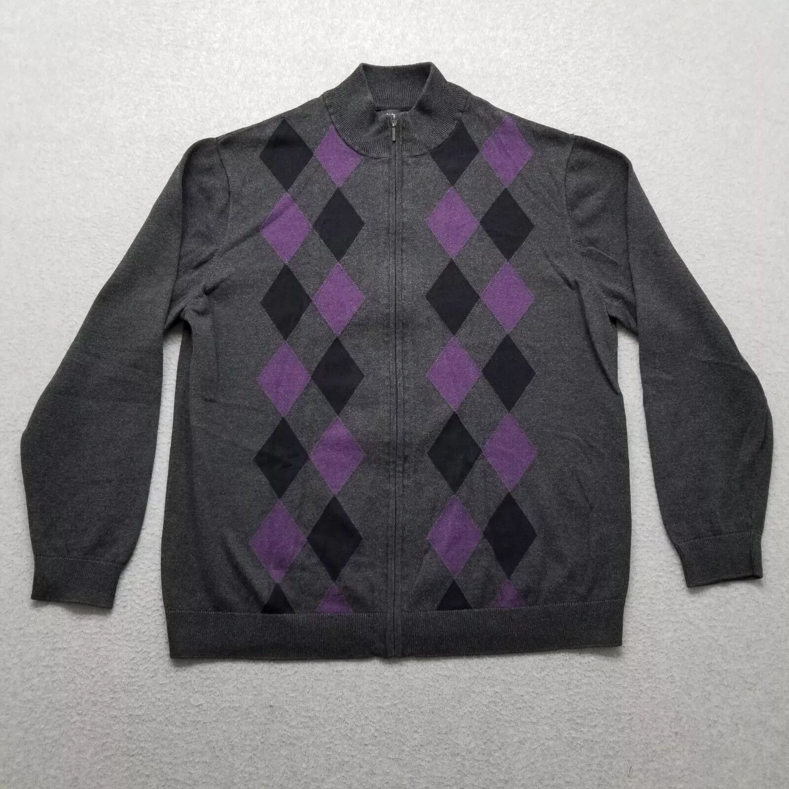 Liz Claiborne Claiborne Sweater Jacket Men Large Full Zip Mock Neck Size US L / EU 52-54 / 3 - 1 Thumbnail
