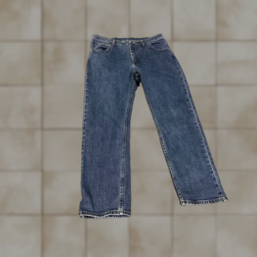 Wrangler Wrangler Jeans Regular Straight 36x29 Denim Blue Men 5-Pocket Cotton Workwear Size US 36 / EU 52 - 1 Thumbnail