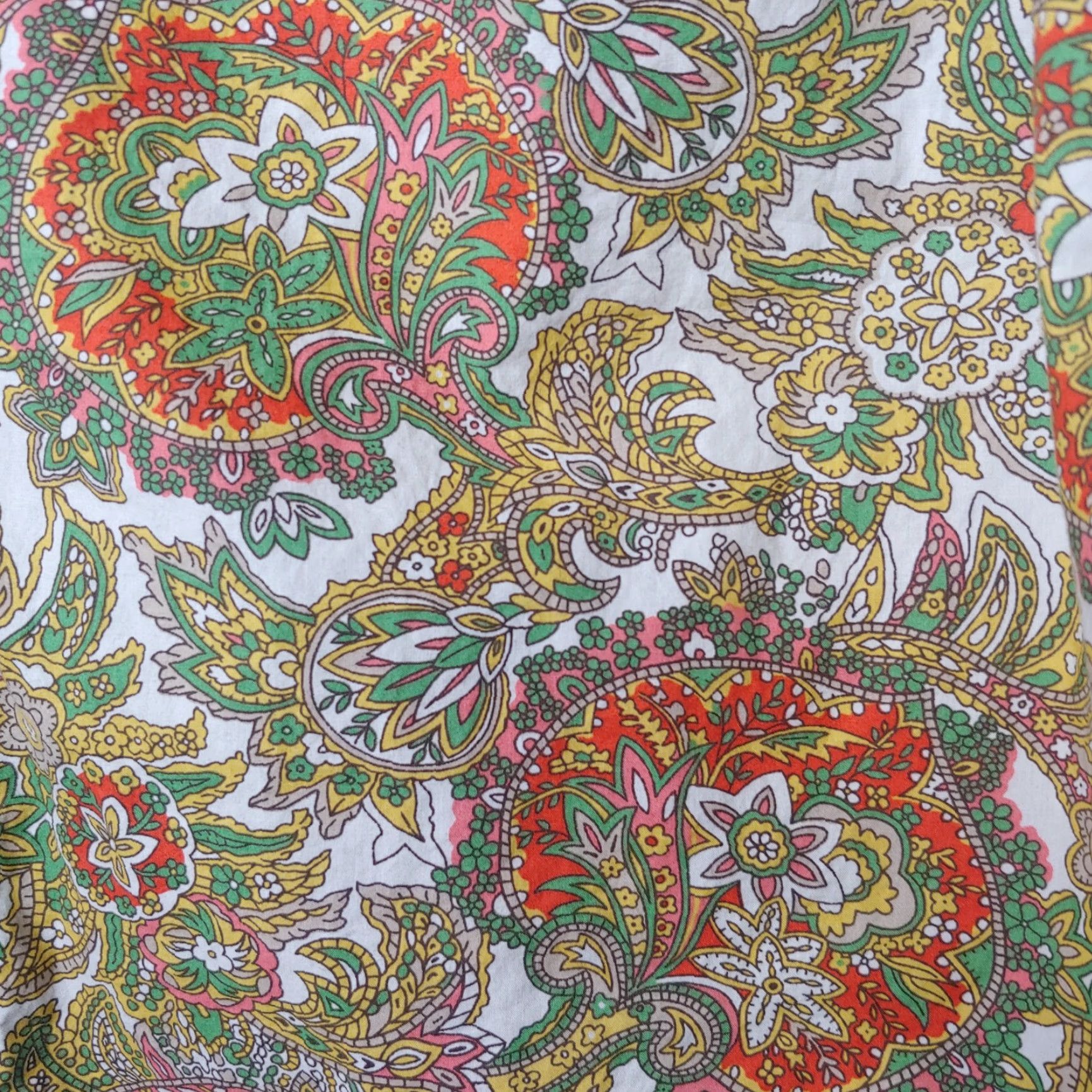 Talbots Talbots Women's Petite Blouse 14P Long Sleeve Paisley Cotton Casual Office | Multicolor Size XL / US 12-14 / IT 48-50 - 7 Thumbnail