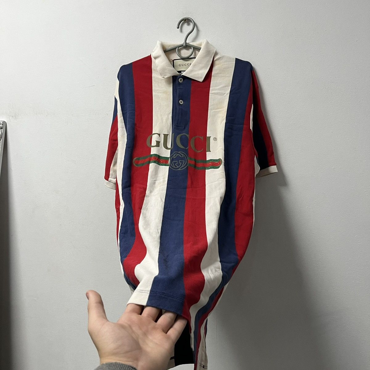 Gucci Gucci Polo T-Shirt Big Logo Size US L / EU 52-54 / 3 - 11 Thumbnail