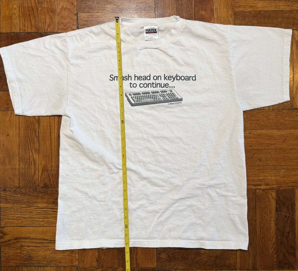 Tultex Vintage 90s Tultex Computer Humor T-Shirt Size US L / EU 52-54 / 3 - 6 Thumbnail