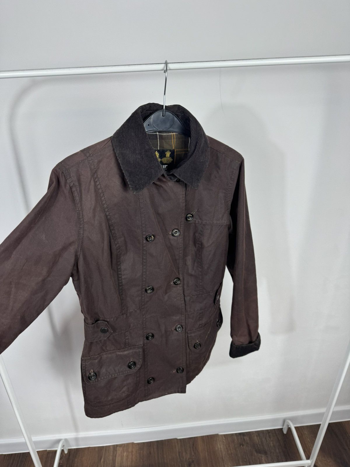 Barbour Barbour Women’s Waxed Double Breasted Jacket Brown UK8 Coat Size S / US 4 / IT 40 - 6 Thumbnail