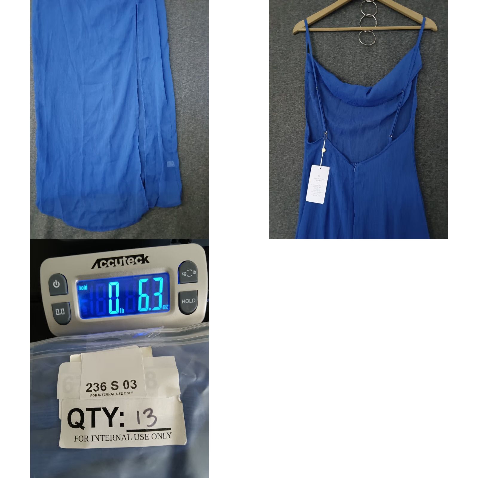 Vintage Toluca Swim Blue Maxi Cowl Neck Sheer Dress - Womens Size S Beach Cover Up, Sleeveless, Long, Polyester, 100% Polyester, Solid, Summer Size S / US 4 / IT 40 - 8 Thumbnail