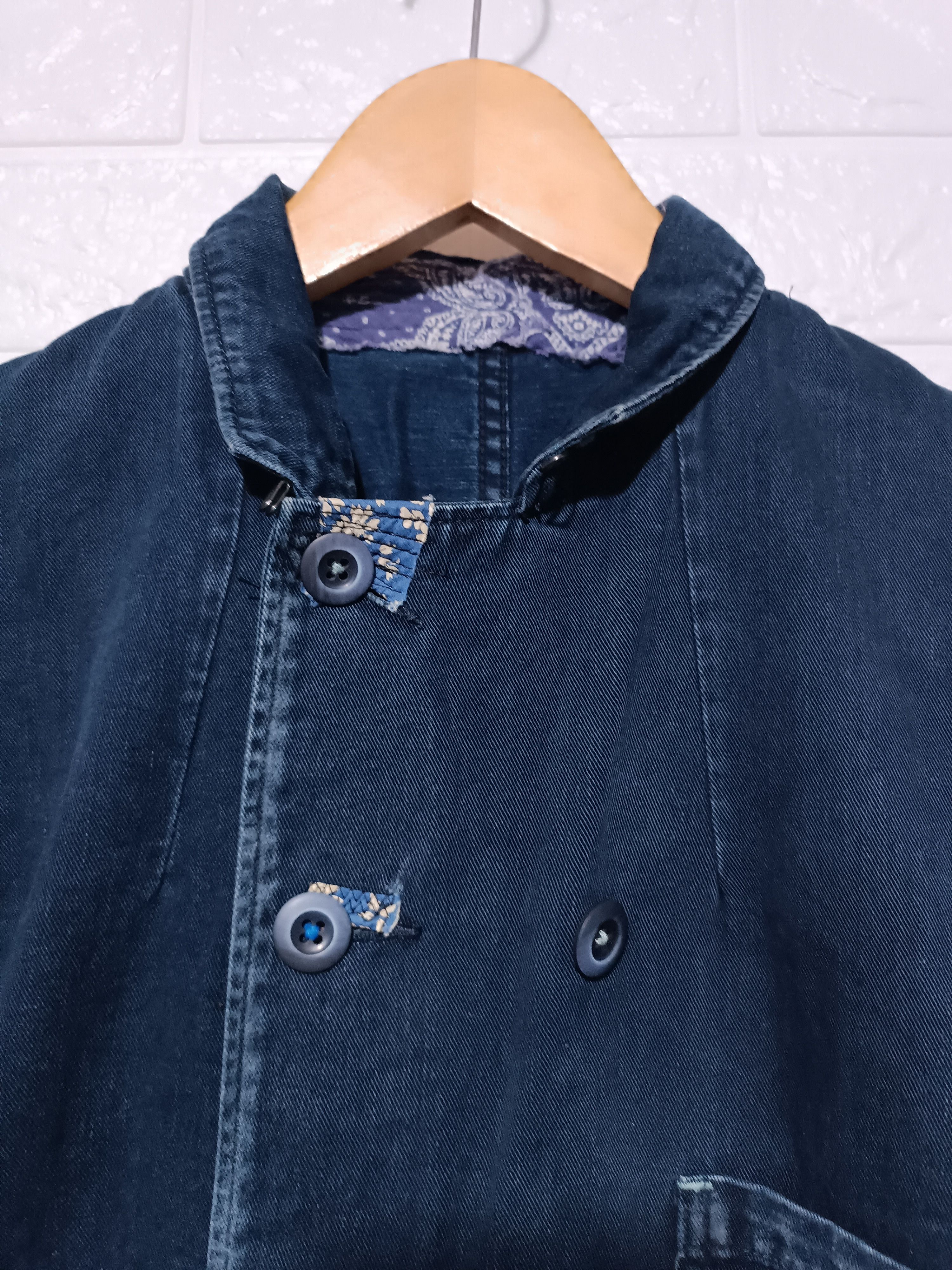 45rpm 45rpm Double Breasted Distressed Indigo Dyed Cotton Size US L / EU 52-54 / 3 - 6 Thumbnail