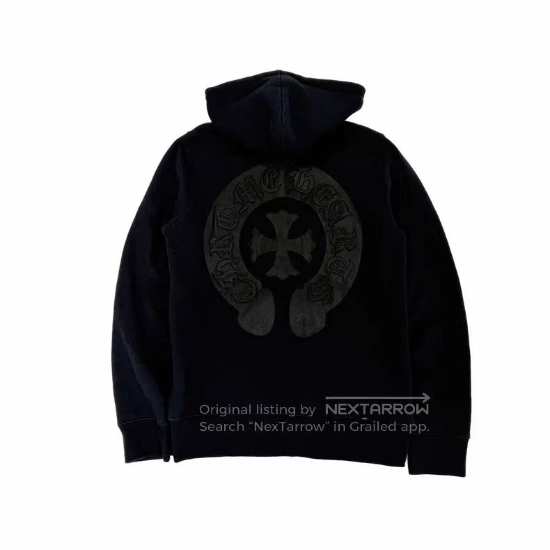 CHROME HEARTS Size S Black unicorn arm sweater
