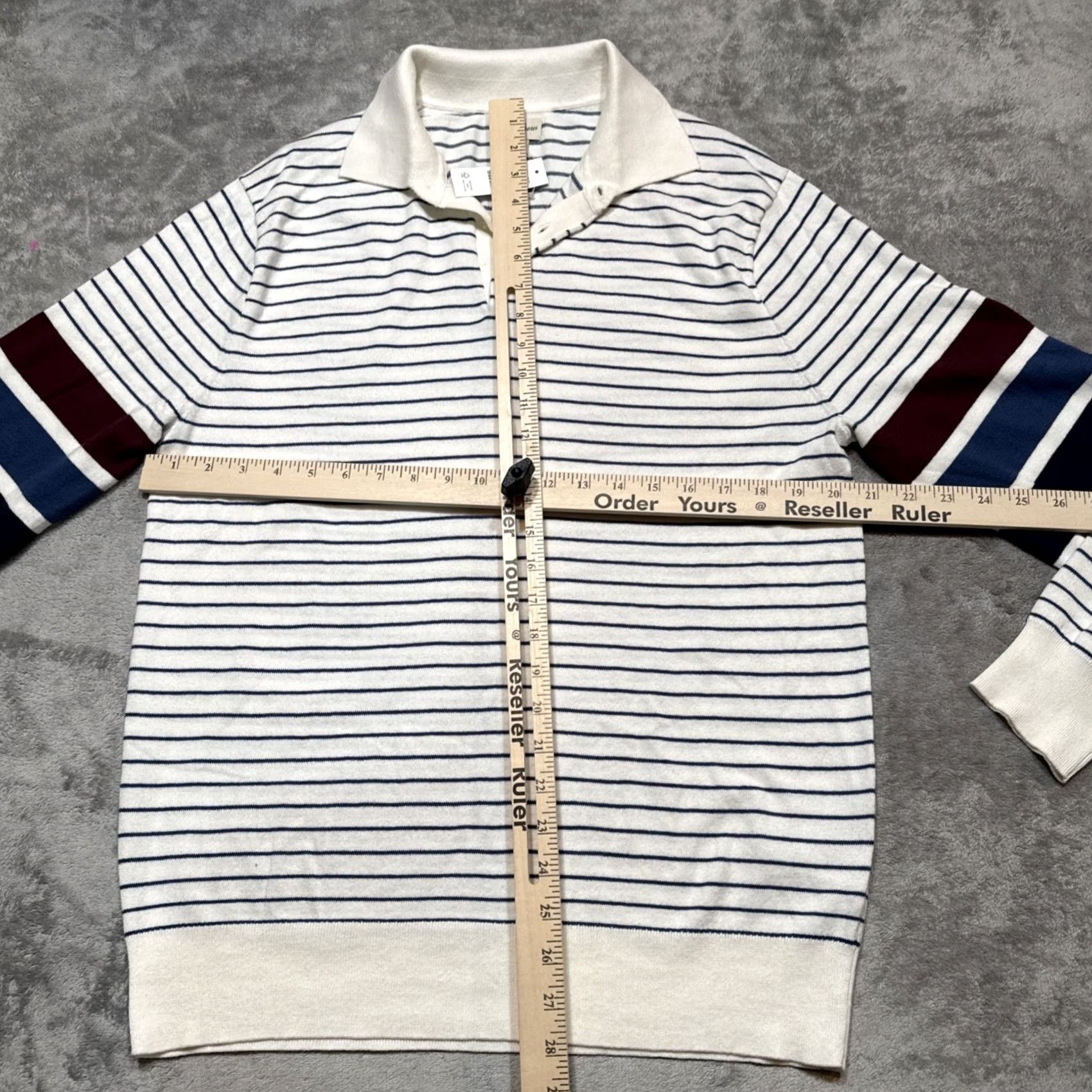 J.Crew VINTAGE J.CREW Heritage Cotton Sweater Polo Mens Size M Striped Long Sleeve NWT Size US M / EU 48-50 / 2 - 4 Thumbnail