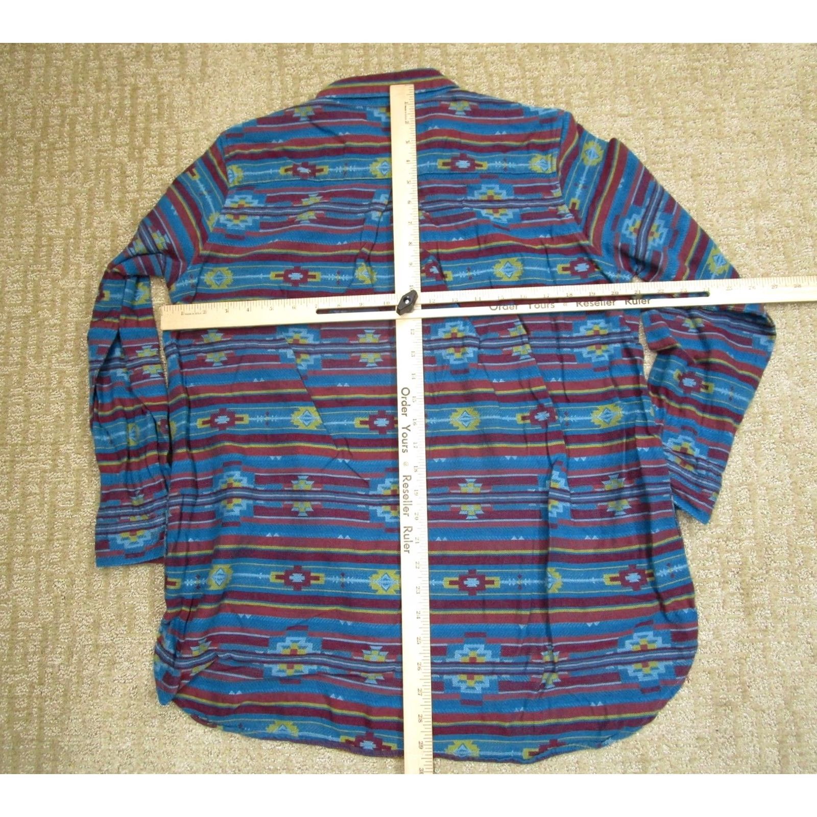 Ariat Ariat Shirt Women XL Blue Aztec Geometric Western Long Sleeve Button-Up Shirt Mens? Size XL / US 12-14 / IT 48-50 - 4 Thumbnail