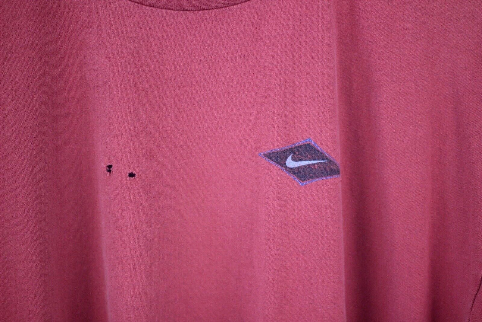 Nike Vintage Nike Y2K Beautifully Thrashed Red Surf Shirt XL Size US XL / EU 56 / 4 - 4 Thumbnail