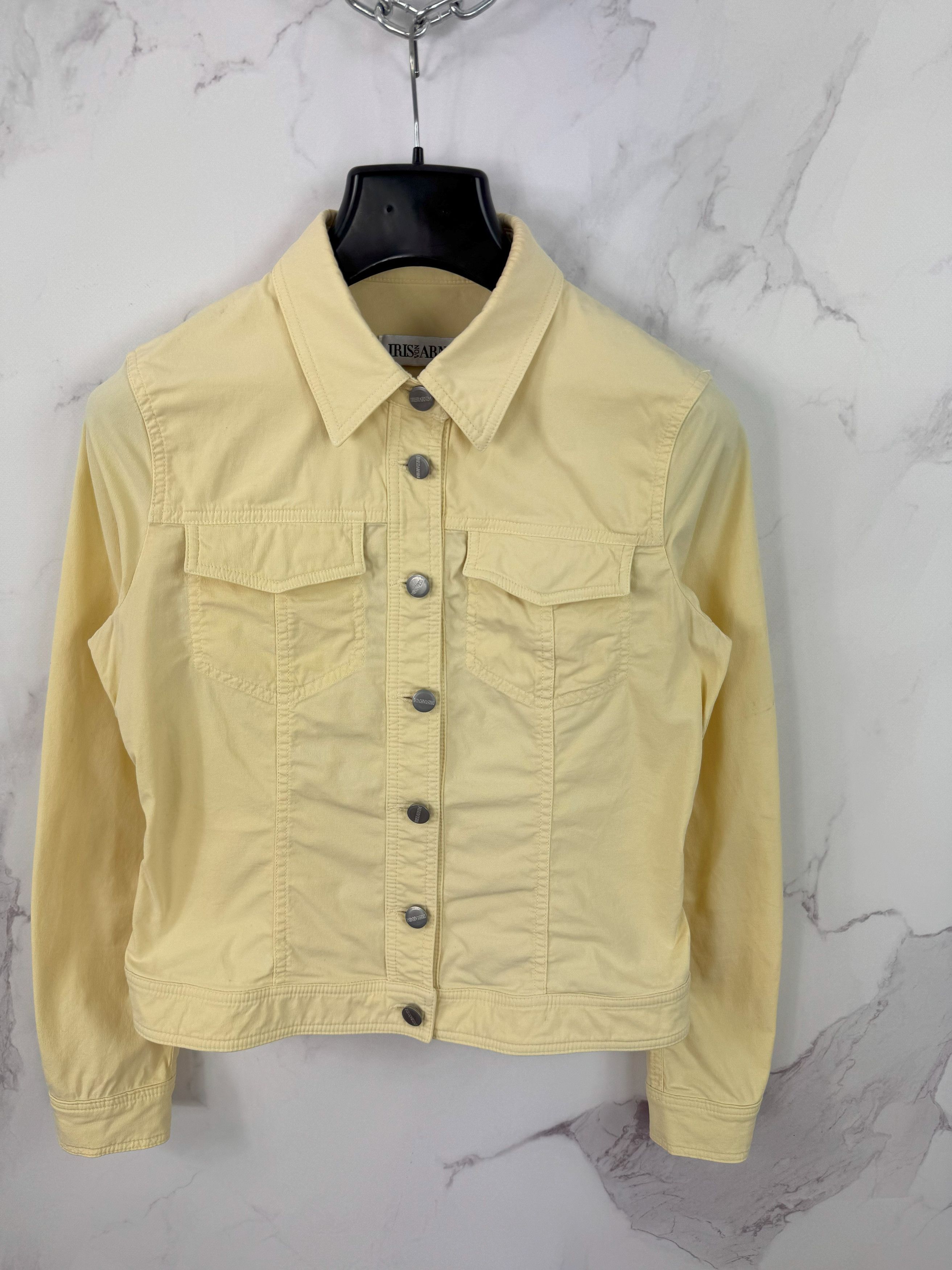 Iris von Arnim Vintage Iris Von Arnim Light Cream Denim Jacket Size 38 Size S / US 4 / IT 40 - 2 Thumbnail