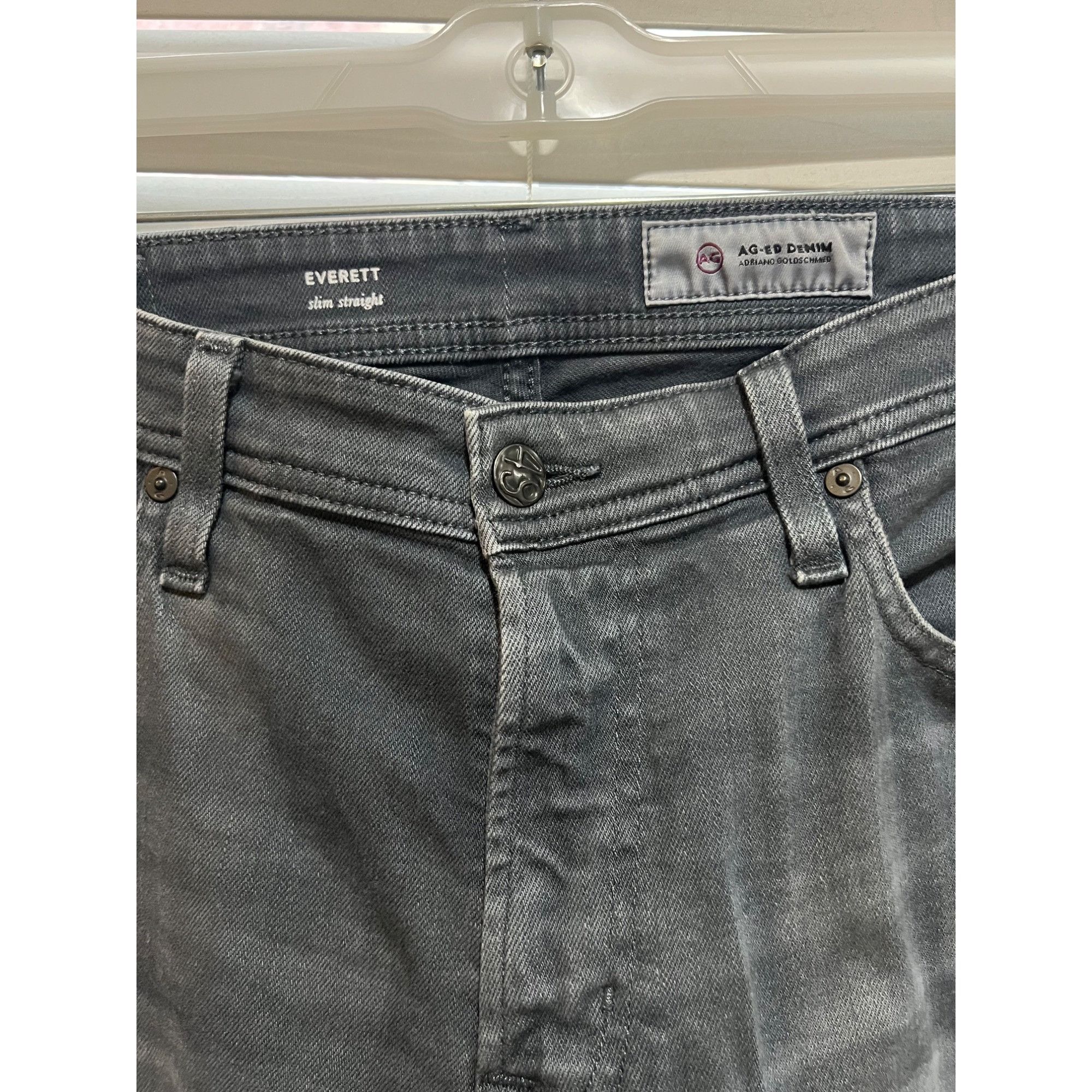 AG Adriano Goldschmied AG Adriano Goldschmied The Everett Slim Straight Jeans - Si Size US 33 - 2 Thumbnail