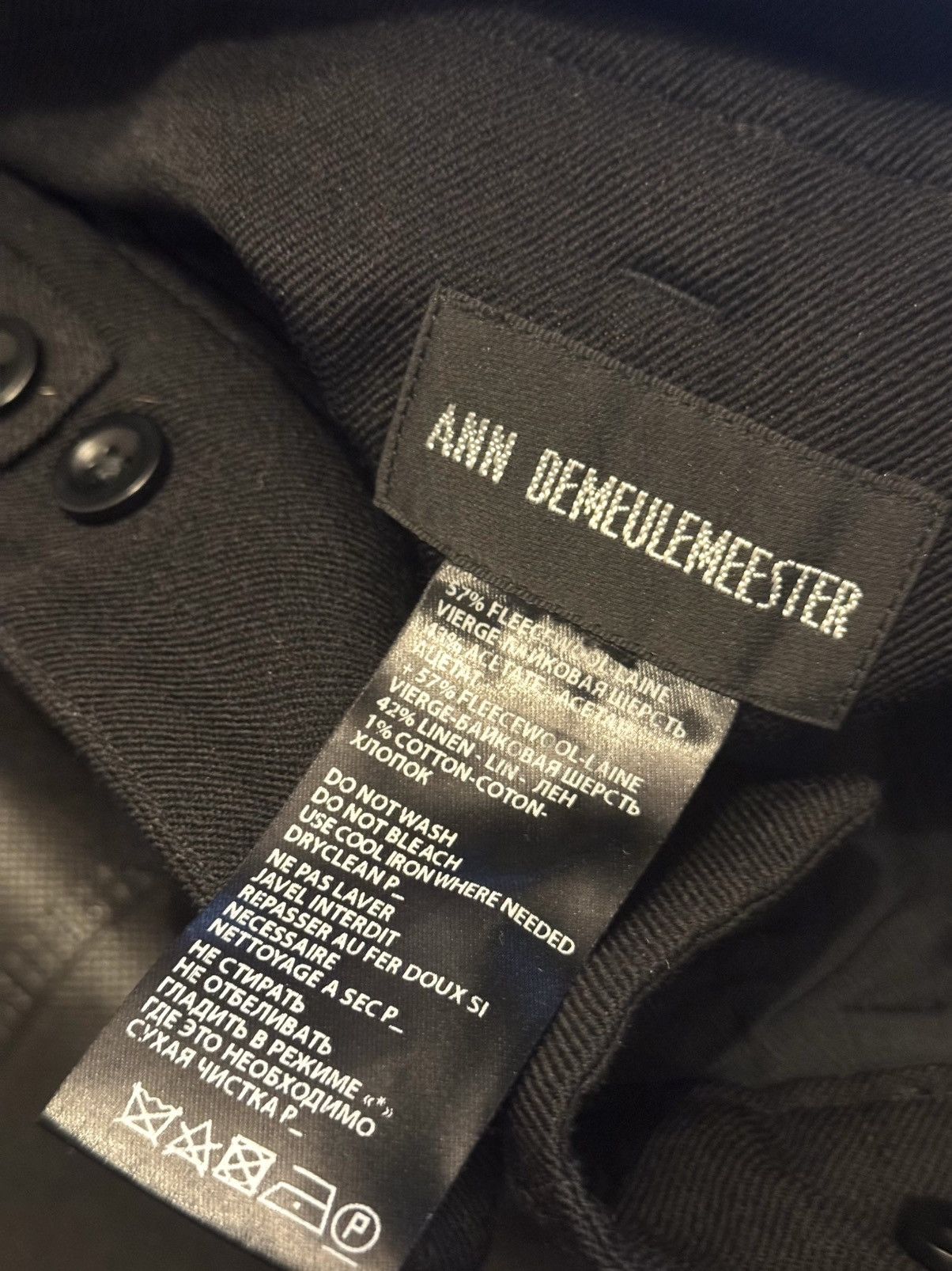 Ann Demeulemeester ann deumeulemeester black wool ridding pants Size 26" / US 2 / IT 38 - 2 Thumbnail