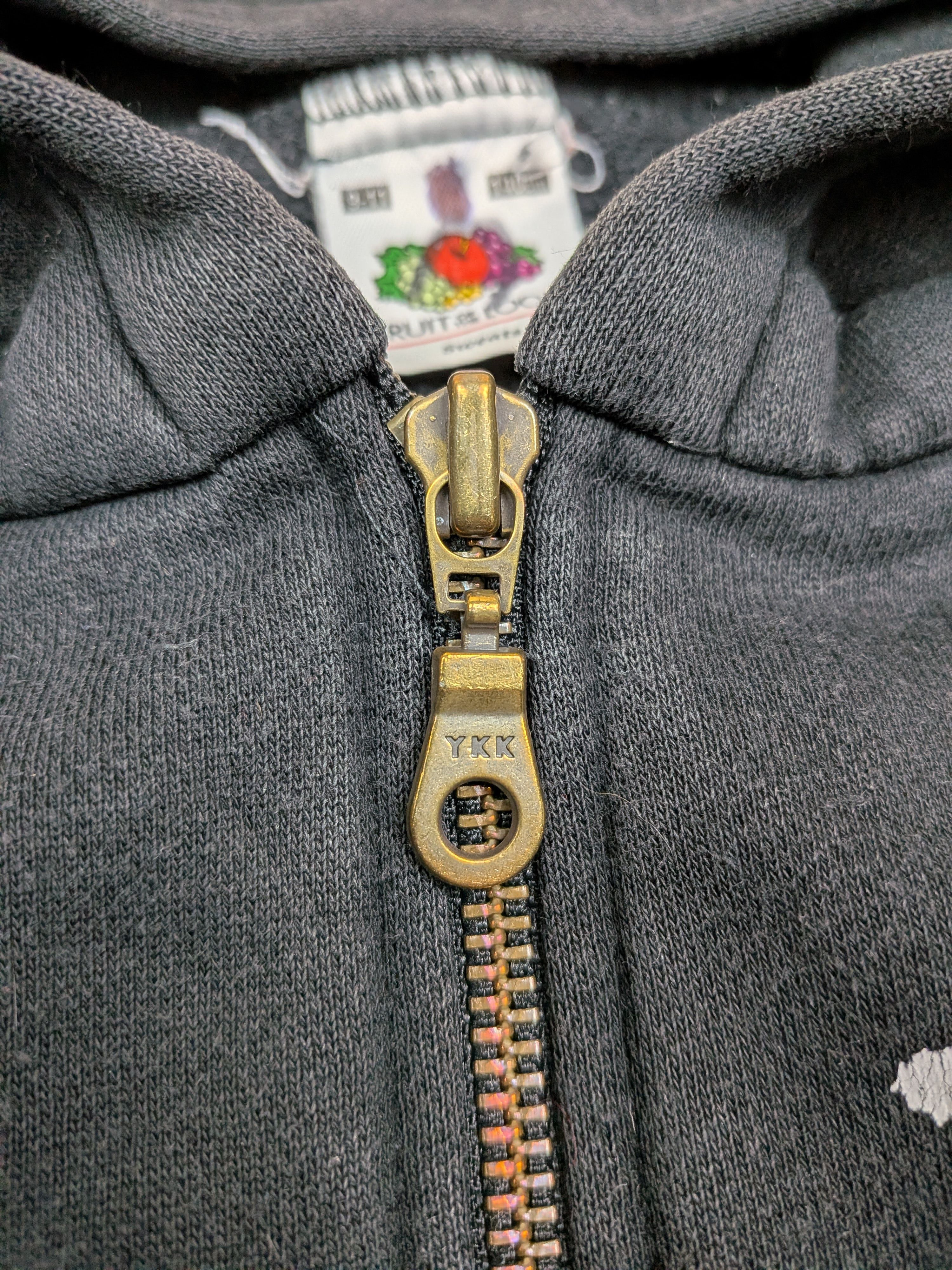 Fruit Of The Loom Fruit of the Loom Black Heavy Cotton Zip Hoodie Size XXS Size US XXS / EU 40 - 6 Thumbnail