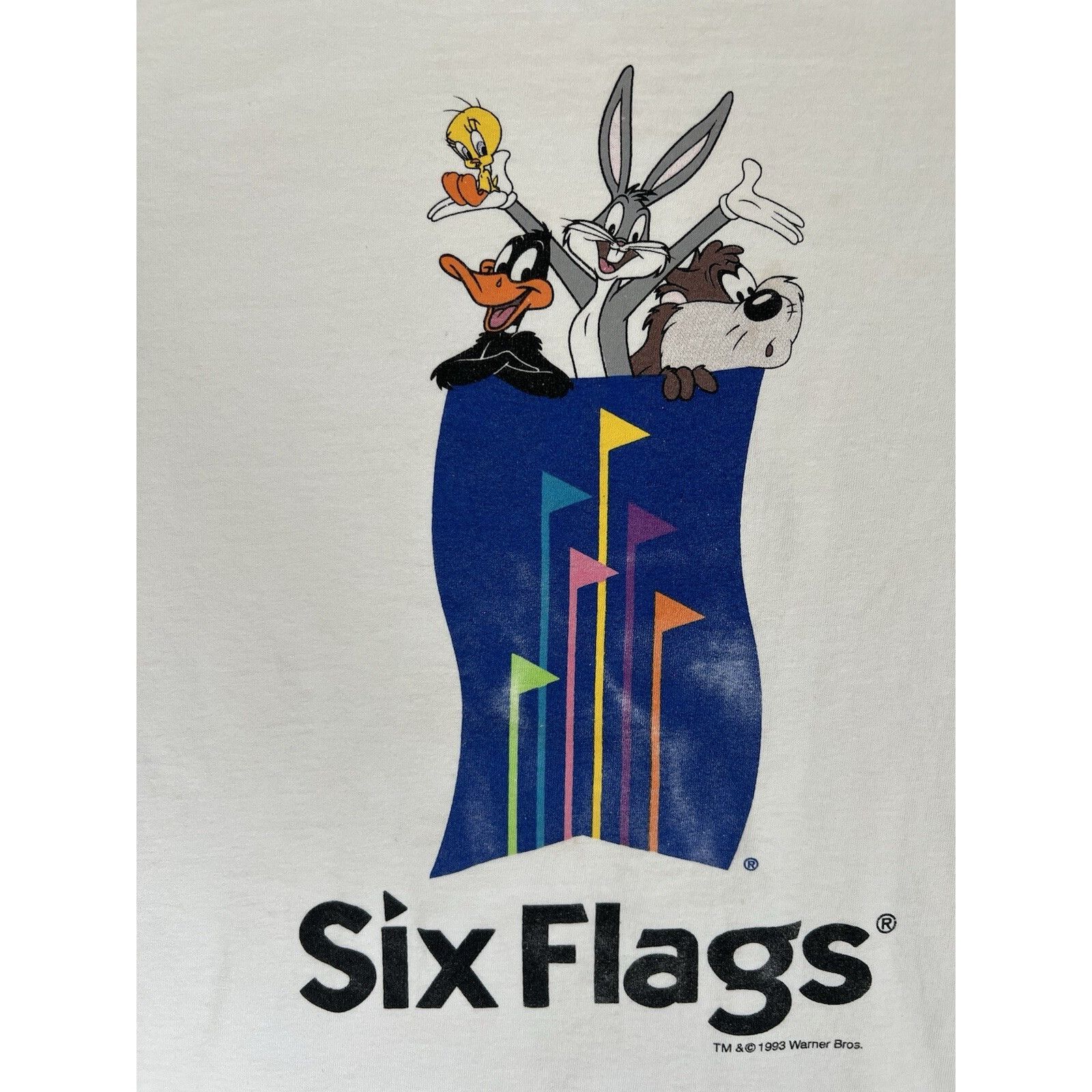 Warner Bros Vintage Six Flags Warner Bros T-Shirt Size L Taz Bugs Bunny Size US L / EU 52-54 / 3 - 2 Thumbnail