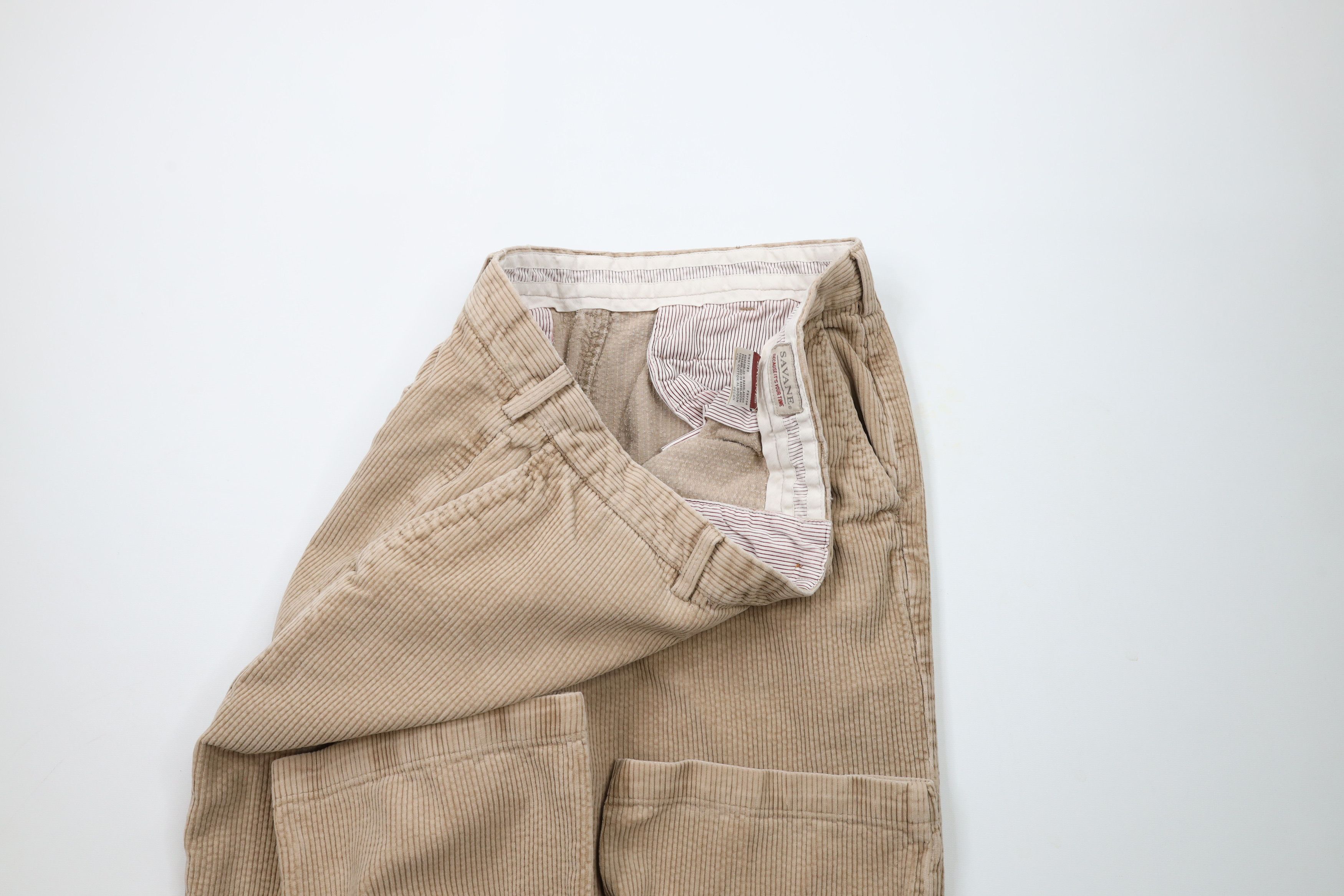 Vintage Vintage 90s Streetwear Wide Leg Corduroy Chino Pants Beige Size US 38 / EU 54 - 7 Thumbnail