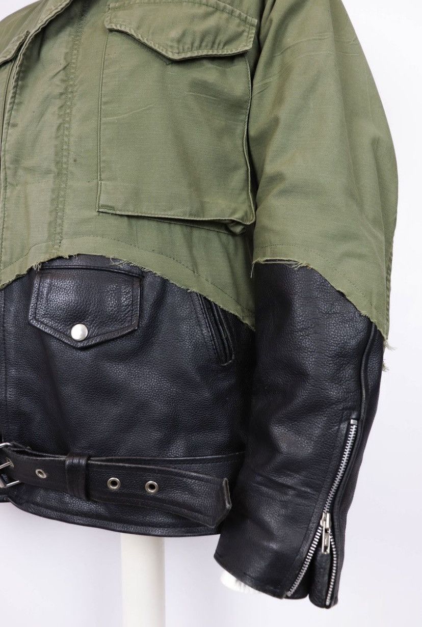 Vintage 1 of 1 vintage army leather jacket hybrid Size US L / EU 52-54 / 3 - 7 Thumbnail