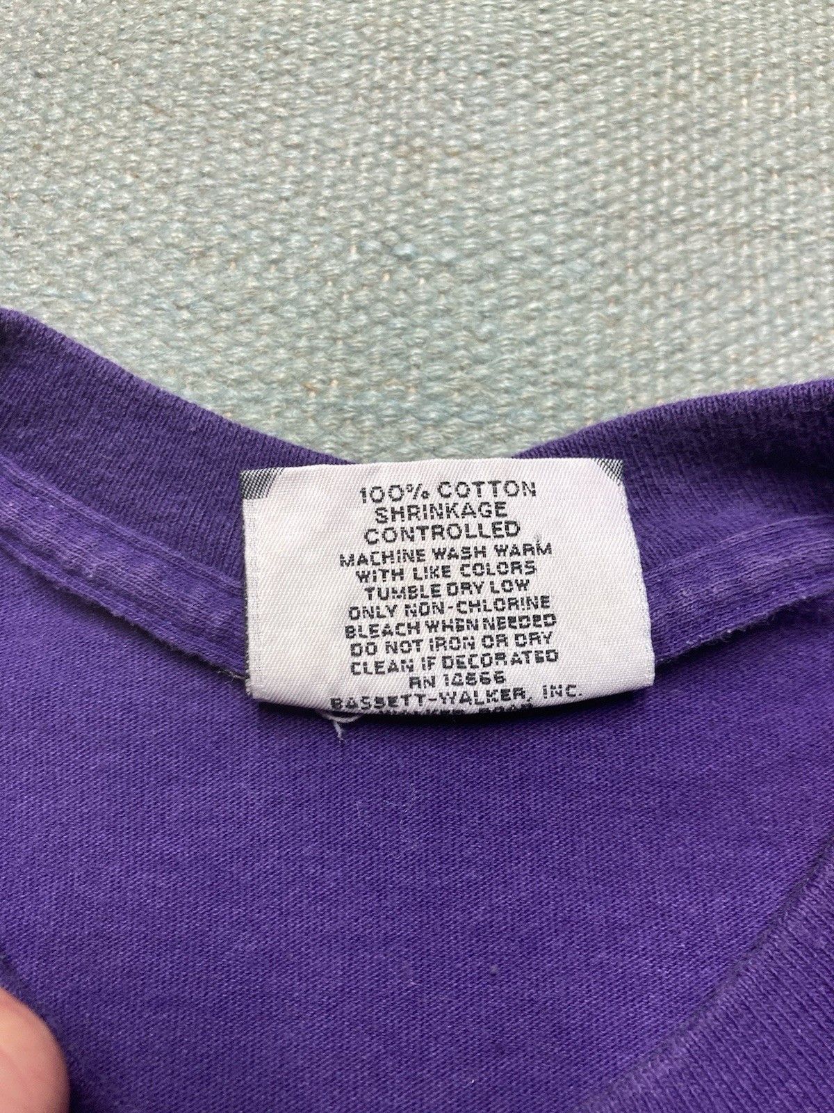 Lee × Vintage Vtg 90s blank t shirt dark purple lee total cotton USA XL Size US XL / EU 56 / 4 - 5 Thumbnail