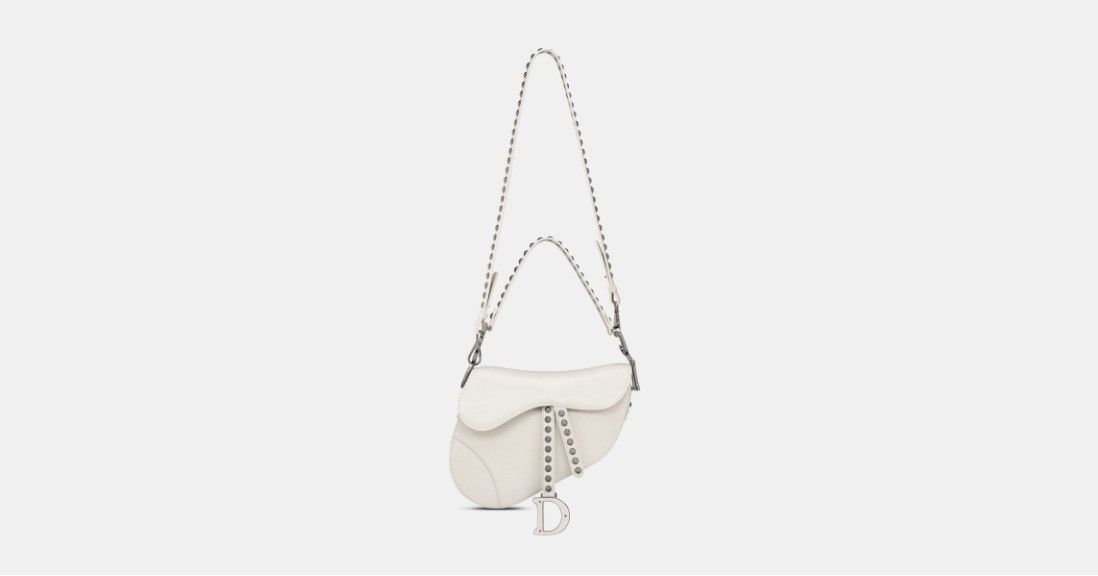 Dior o1w1db10125 Size: OS / Saddle Bag with Strap in White Size ONE SIZE - 4 Thumbnail